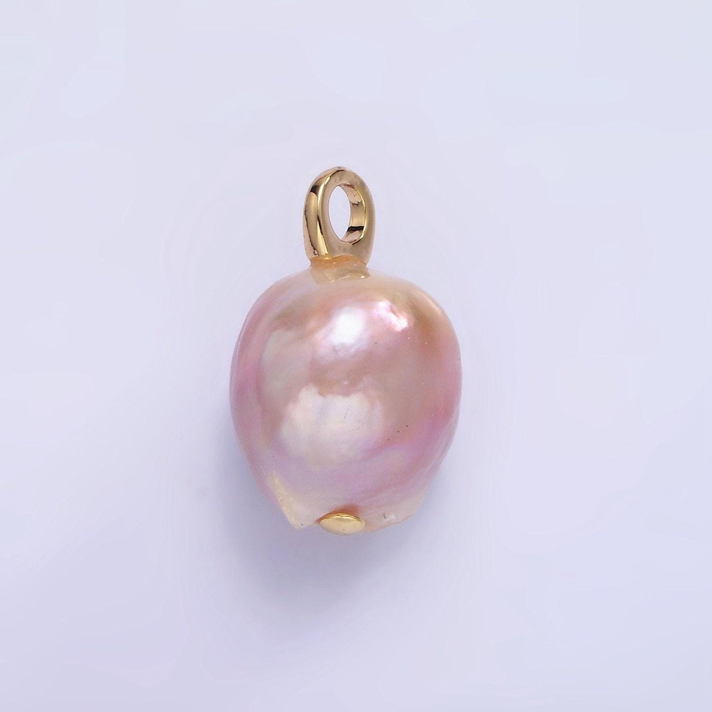 14k gold filled light purple pearl sphere 18mm | p-1687