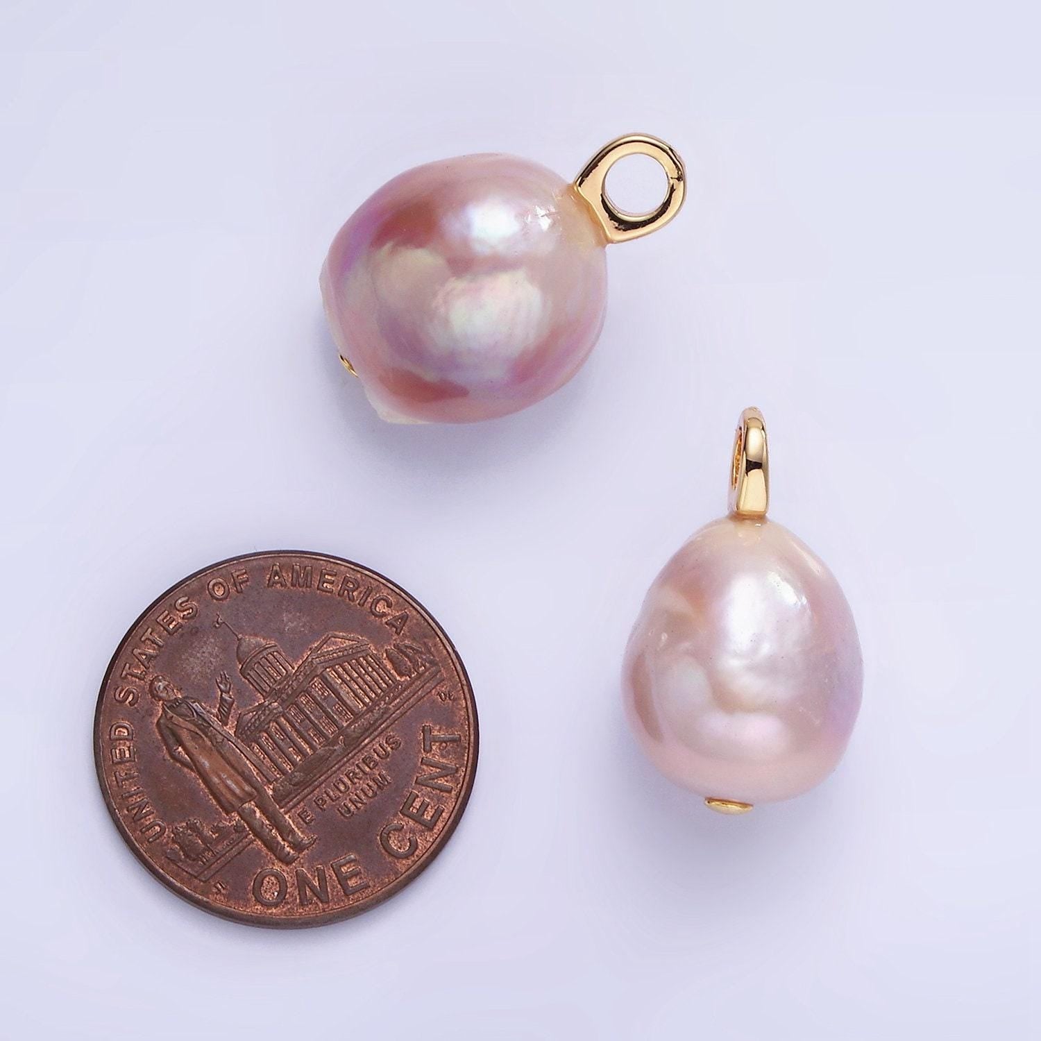 14k gold filled light purple pearl sphere 18mm | p-1687