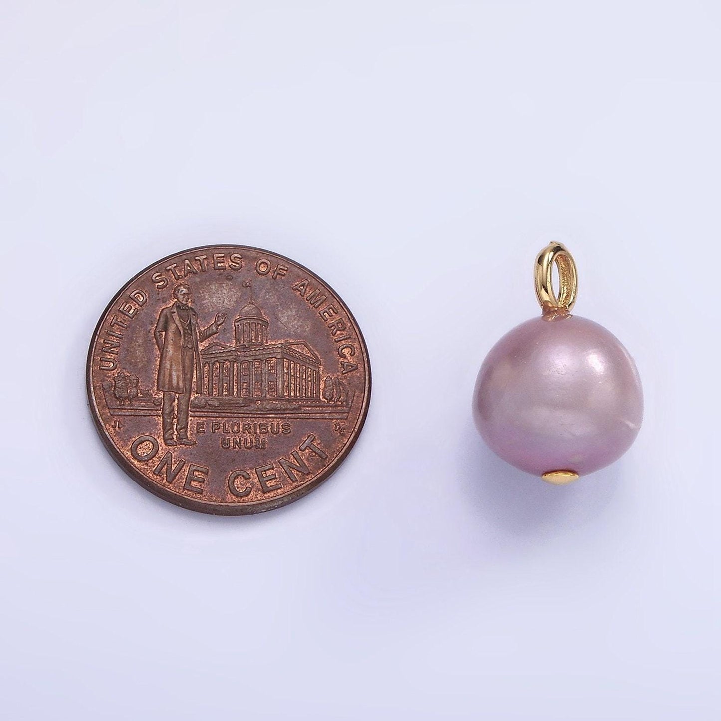 14k gold filled purple pearl sphere 16mm | p-1687