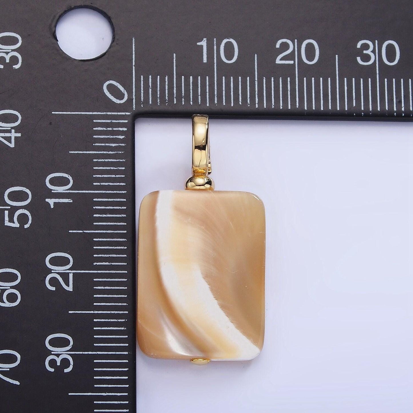 Beautiful mauve champagne white brown rectangle pearl charm genuine freshwater shell mermaid pearls pendant with lock bail for charm p-1597