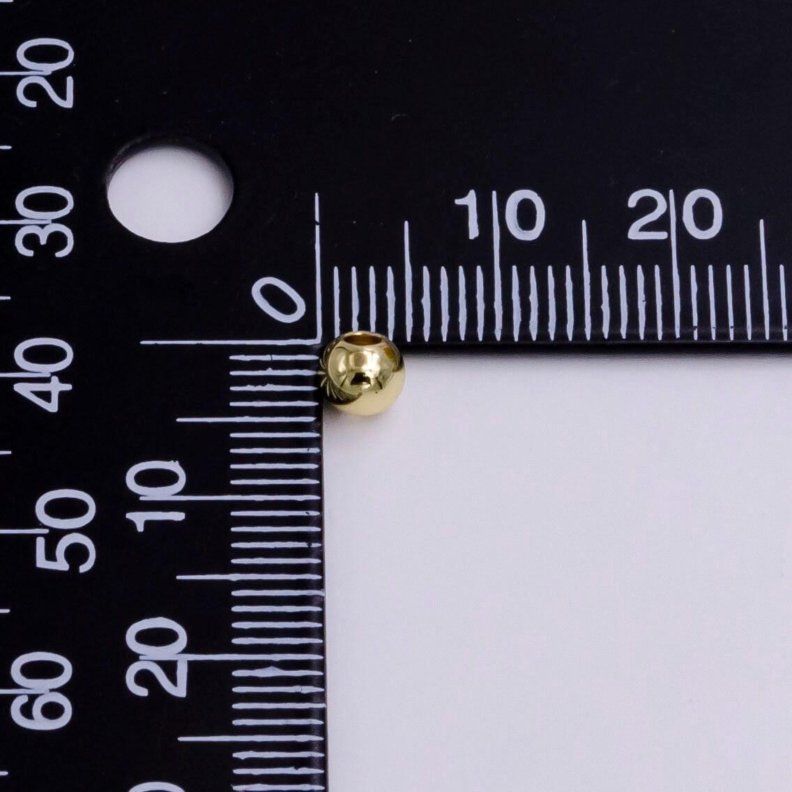 14k gold filled 5mm, 6mm minimalist gold bead spacer | b923 b924