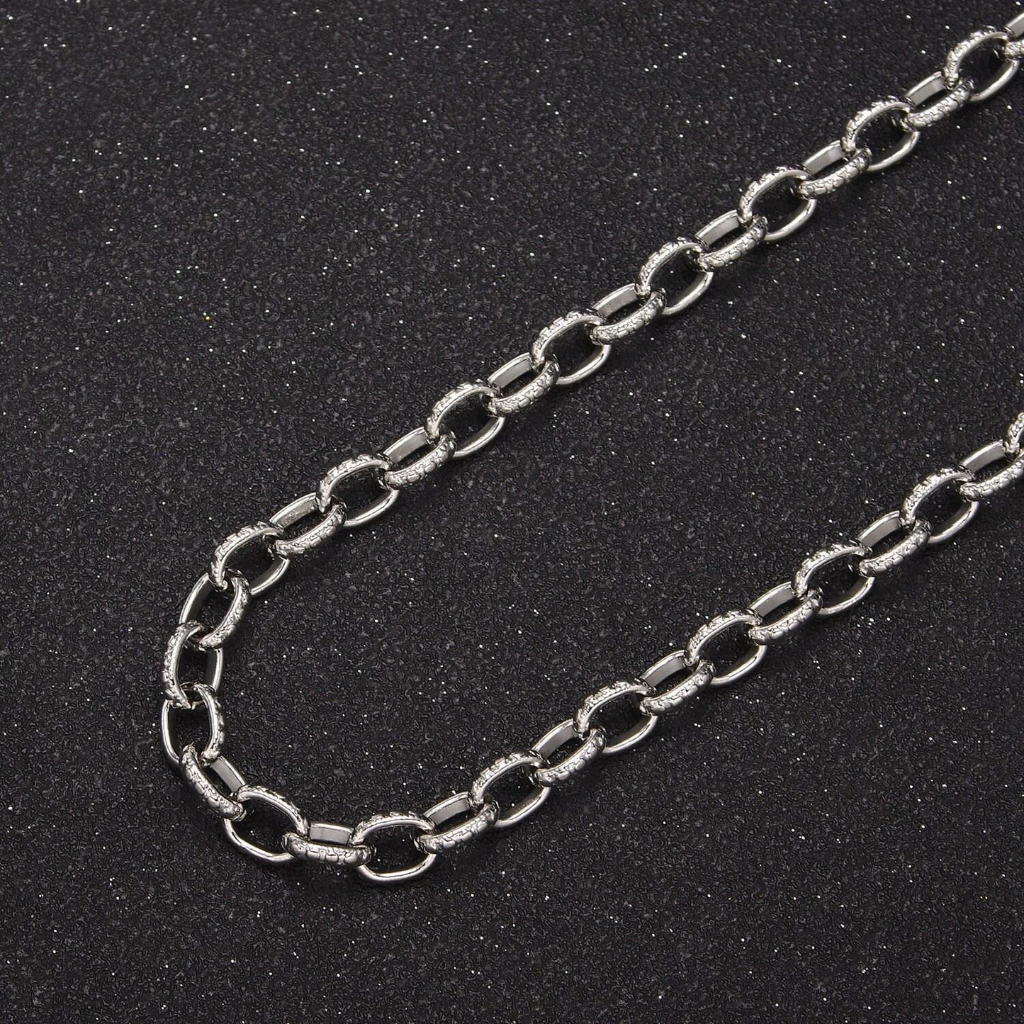 Unique thick 24k gold filled cable chain by yard, 6mm width silver & gold color chain, wholesale bulk roll chain for jewelry making, 686