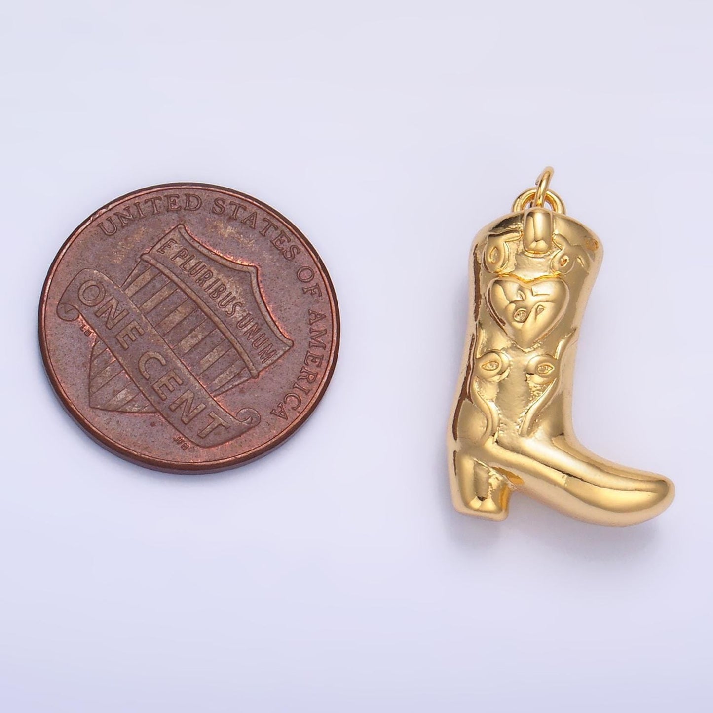 24k gold filled cowboy boot charm for bracelet necklace diy jewelry making supply western texas inspired w078