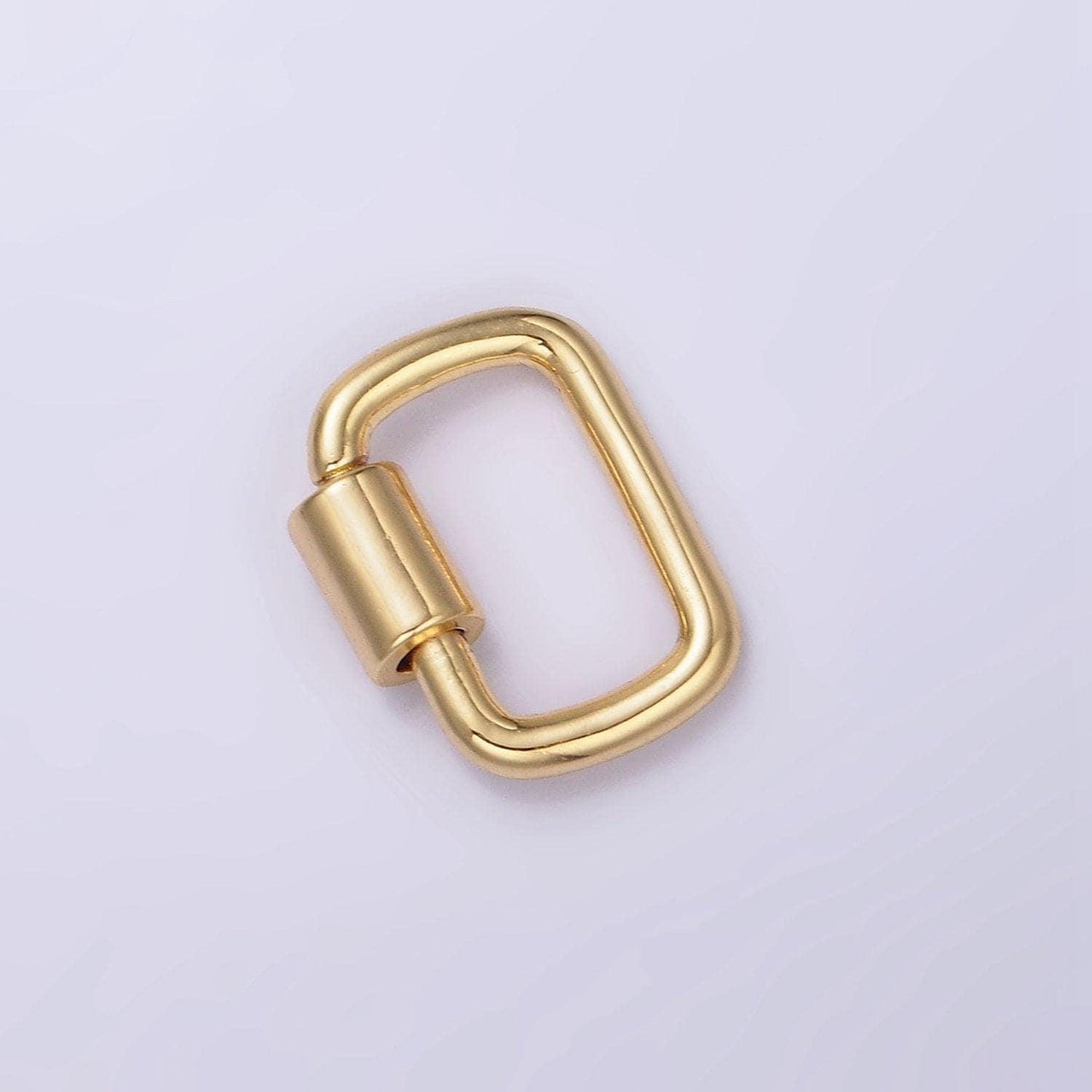 24k gold filled 14mm carabiner rectangular jewelry findings supply | z578