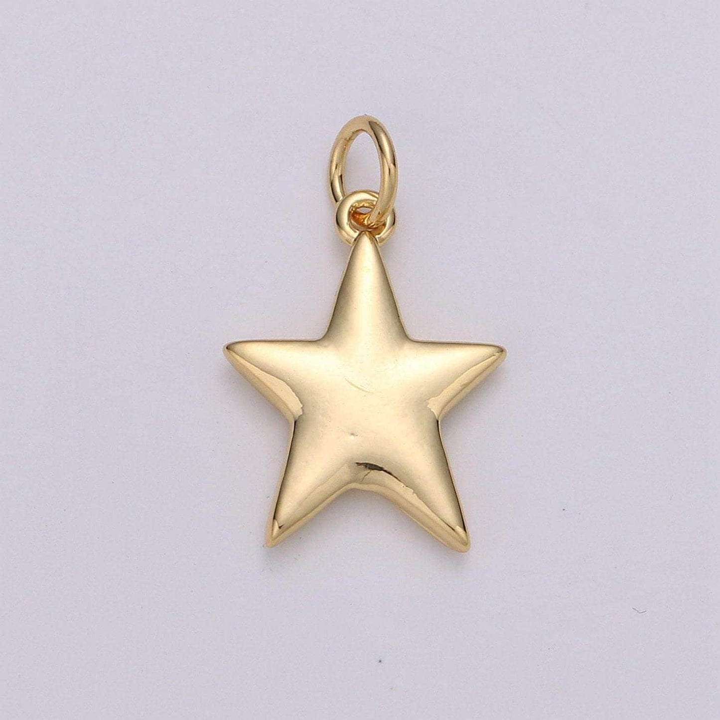 Gold mini star charms double sided charm for necklace earring bracelet jewelry making supply celestial jewelry
