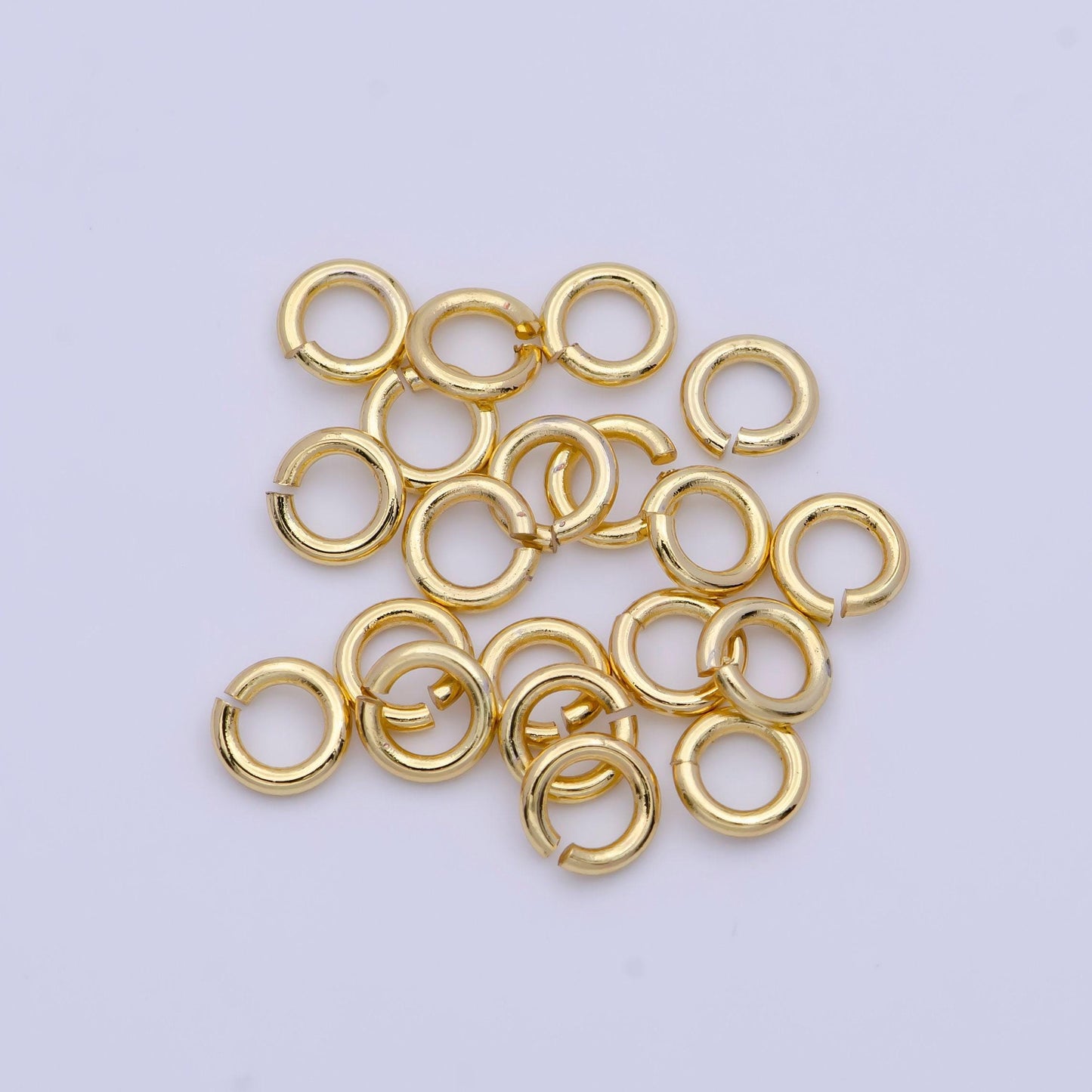 1mm x 4mm (18 gauge) 10 gr. gold plated jump ring, rose gold connector, white gold open jump rings, jewelry making supplies