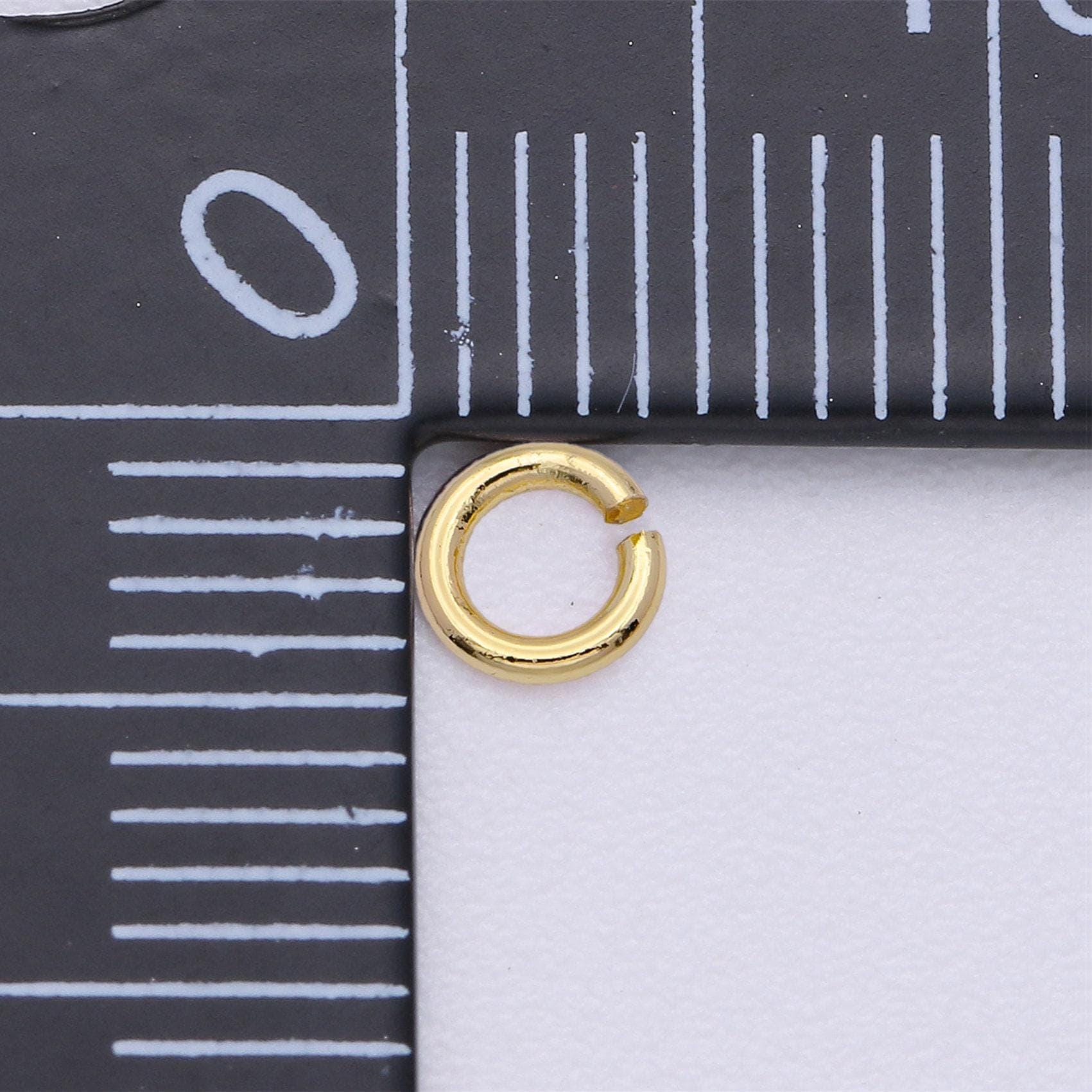 1mm x 4mm (18 gauge) 10 gr. gold plated jump ring, rose gold connector, white gold open jump rings, jewelry making supplies