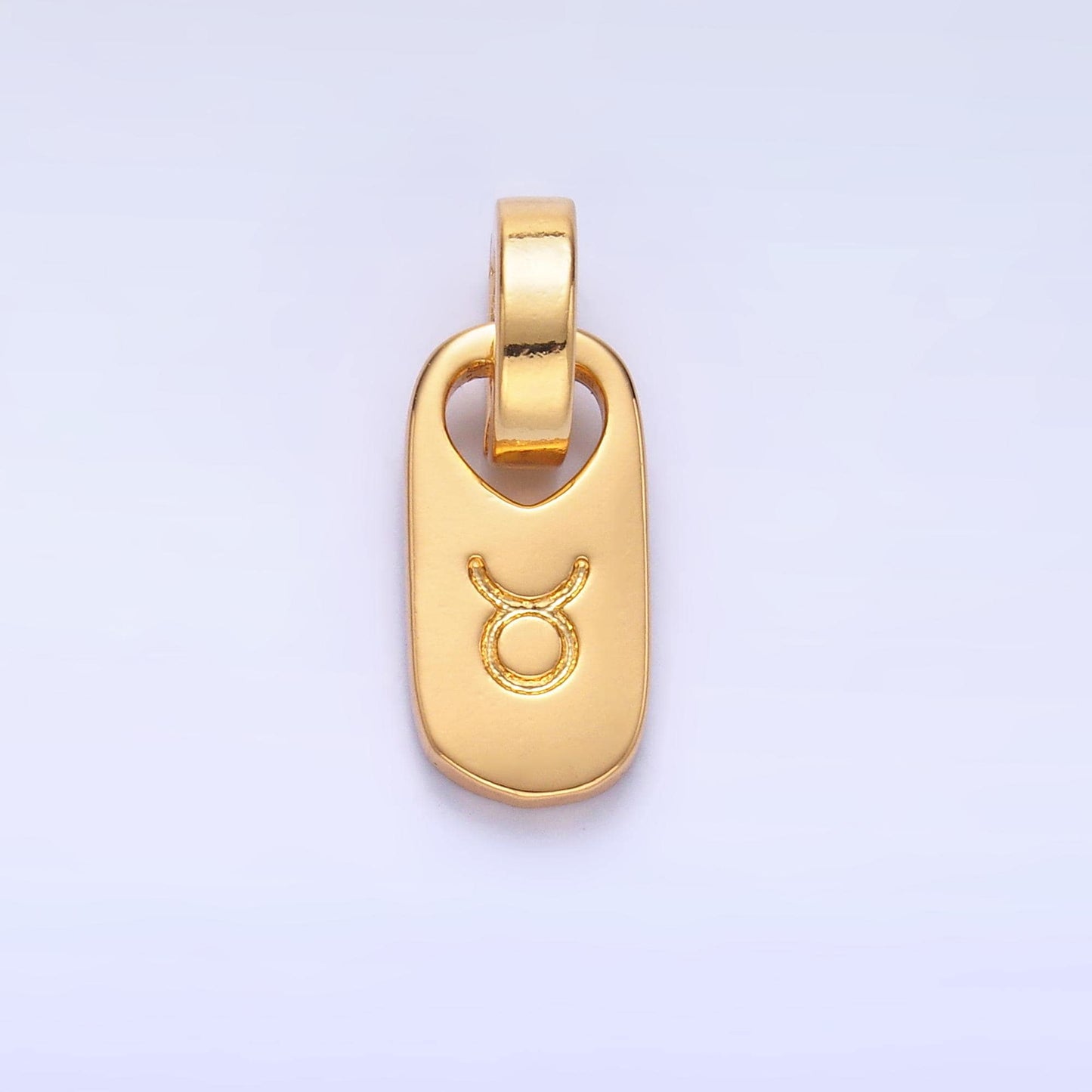 Dainty Zodiac Tag Charm 24k Gold Filled Astrological Zodiac Sign Symbols Personalized Jewelry Birthday, Add on Horoscope Charm A1307