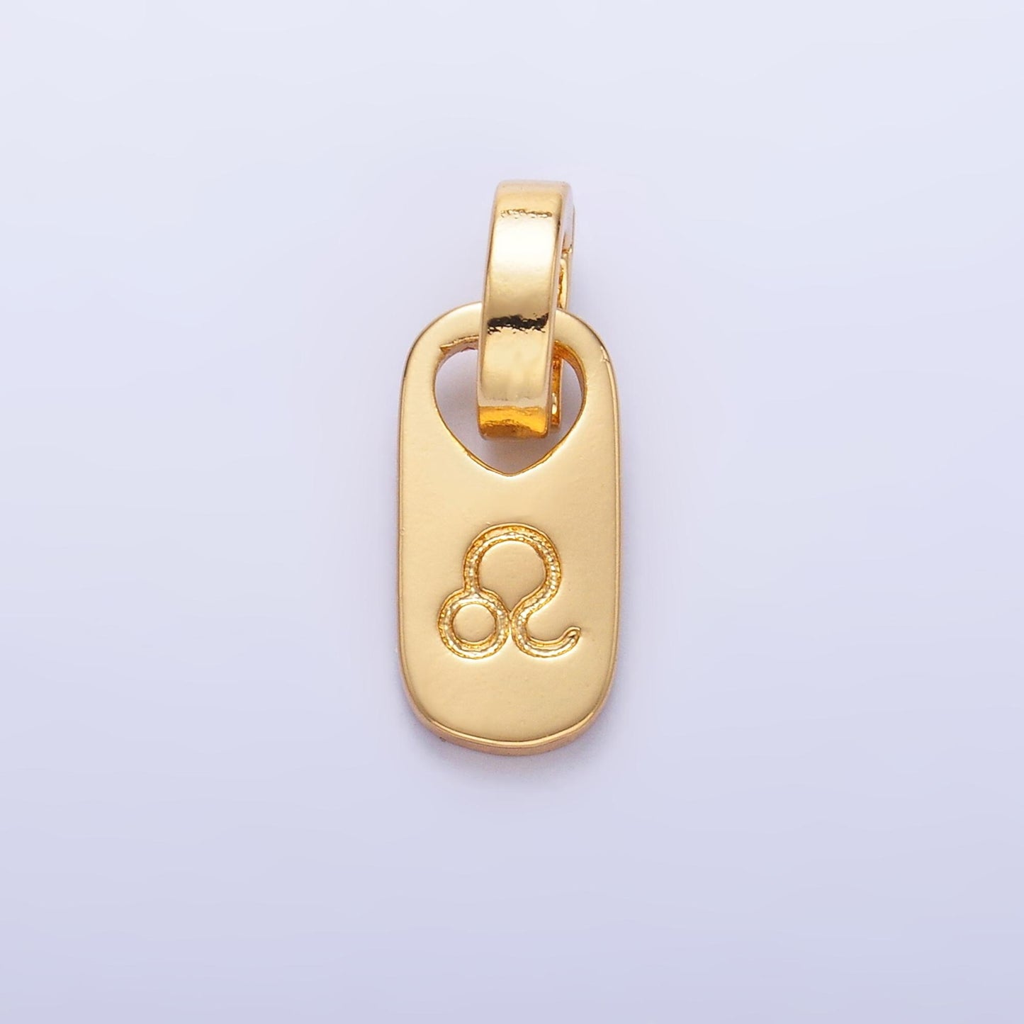 Dainty Zodiac Tag Charm 24k Gold Filled Astrological Zodiac Sign Symbols Personalized Jewelry Birthday, Add on Horoscope Charm A1307