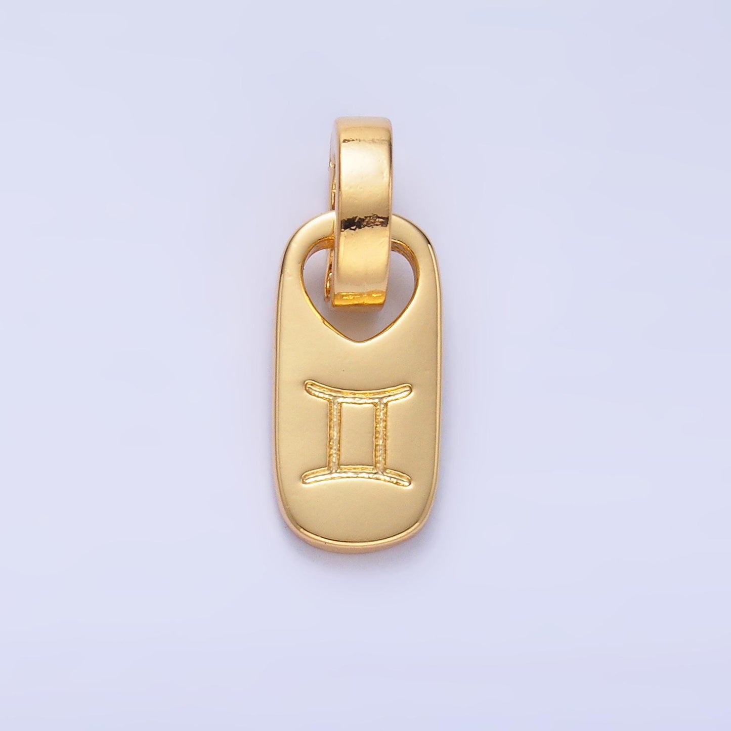 Dainty Zodiac Tag Charm 24k Gold Filled Astrological Zodiac Sign Symbols Personalized Jewelry Birthday, Add on Horoscope Charm A1307