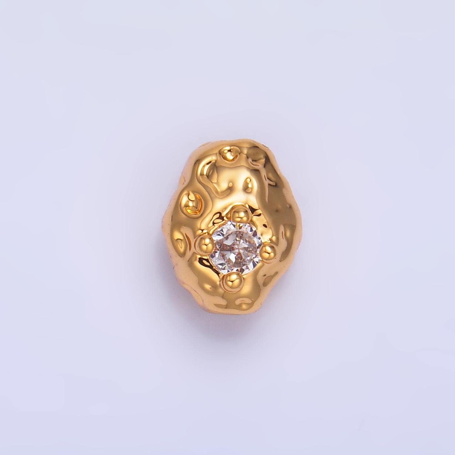 Mini Rustic Oval Gold Filled Bead For Necklace Oval Spacer Beads, Gold Abstract Bead Charms, Jewelry Supply Bracelet Component B180