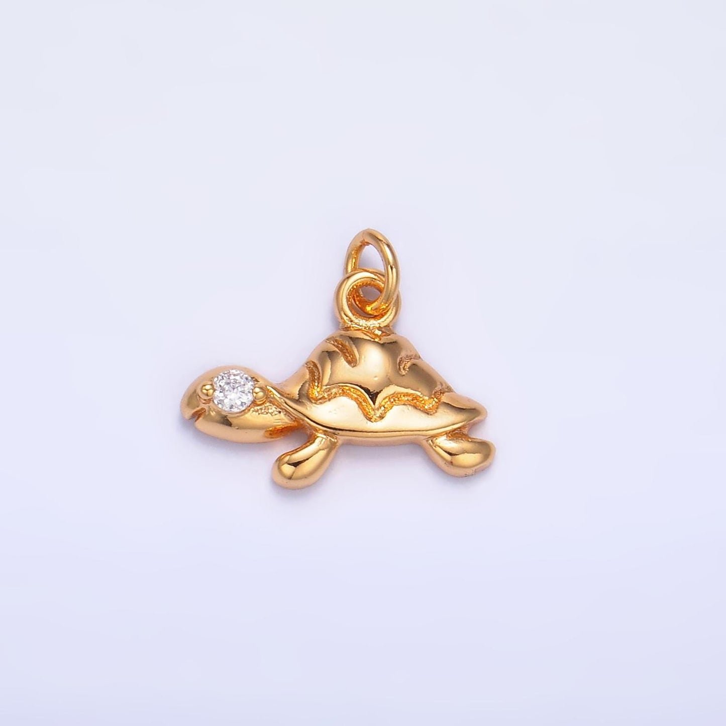 Tiny Little Gold Small Sea Turtle Charm Mini Tortoise Animal Charm Beach Cruise Mermaid Jewelry Supplies W278
