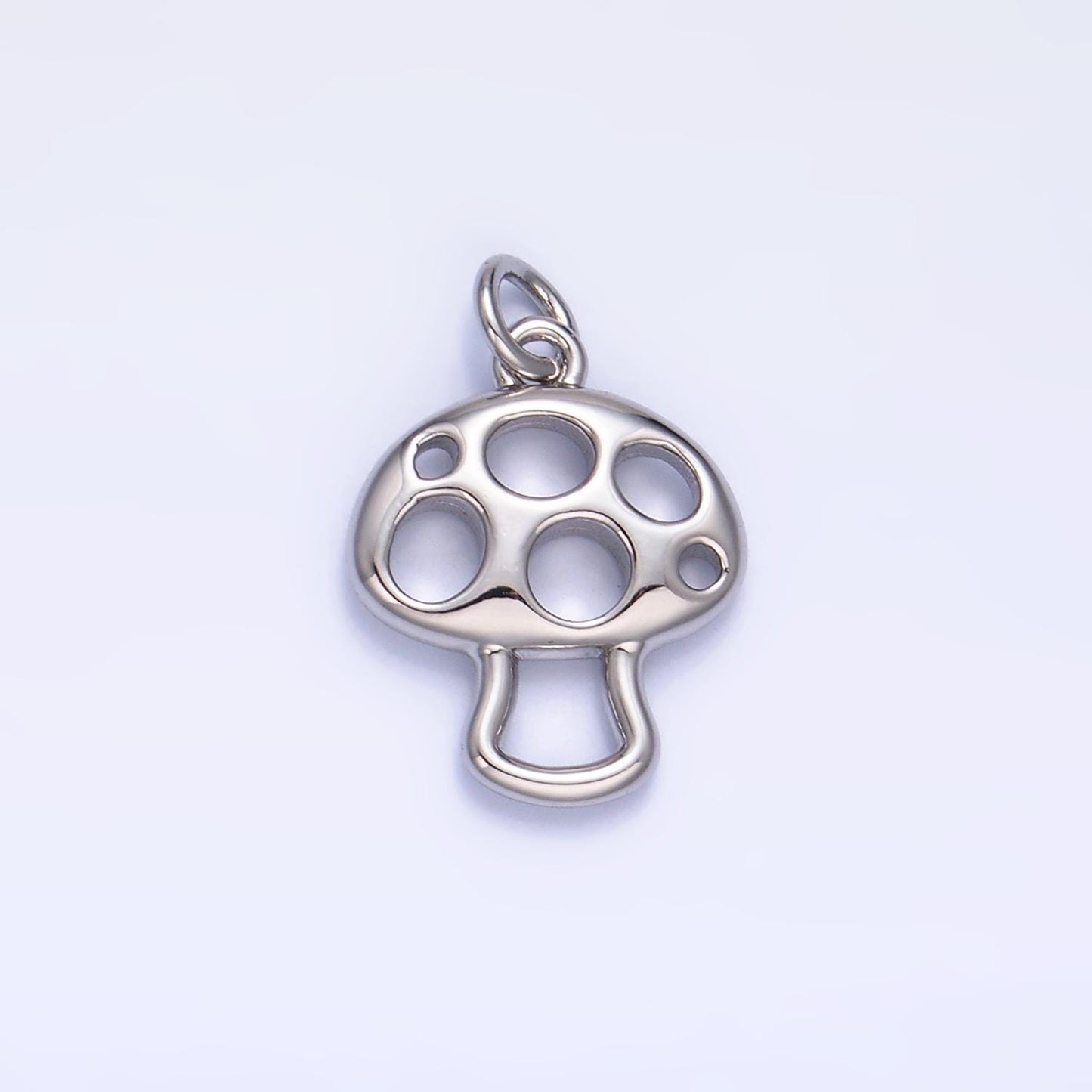 Open Gold Mushroom Pendant, 24k Gold Filled Mushroom Pendant Tiny Mushroom Pendant, Magic Mushroom Charm for Bracelet Necklace Earring W240