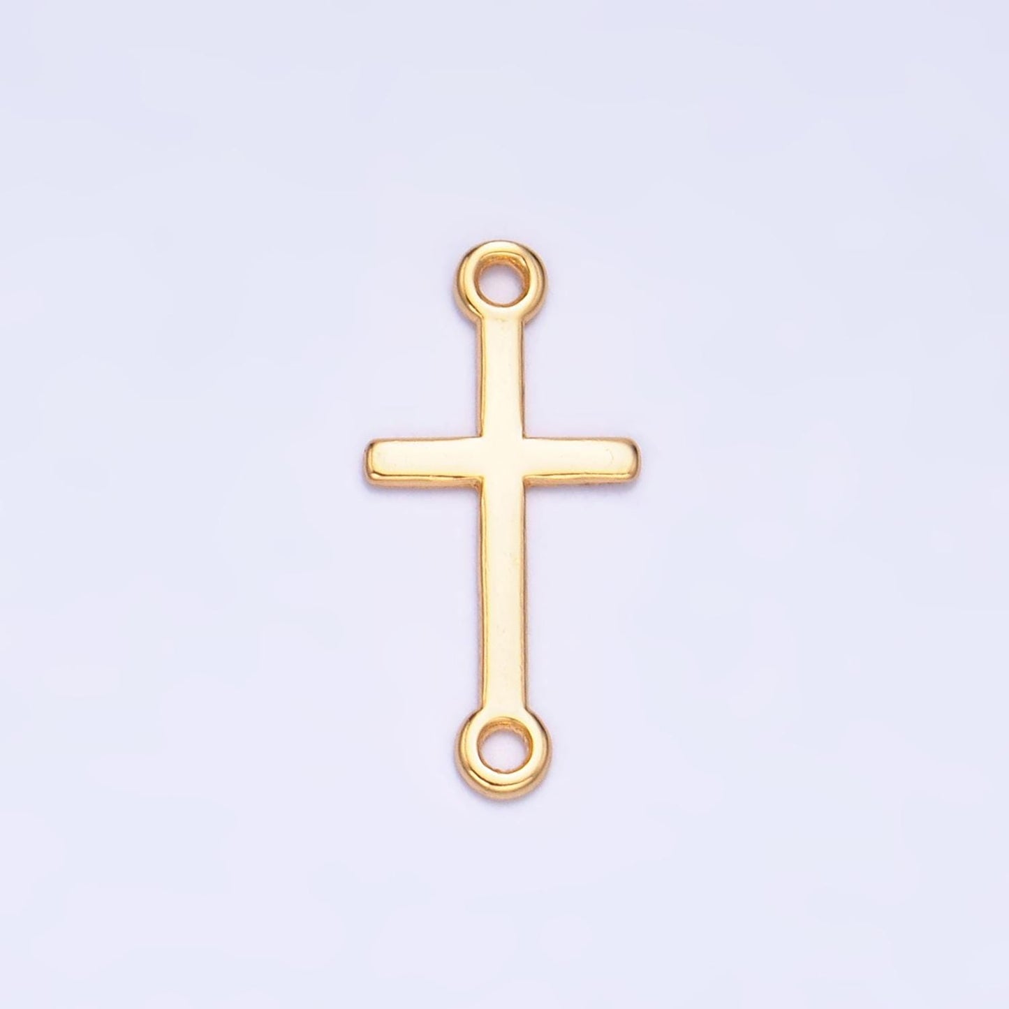 Dainty Sideway Cross Charm s925 Sterling Silver Cross Charm Connector Gold Vermeil Link Connector for Religious Faith Bracelet SL589