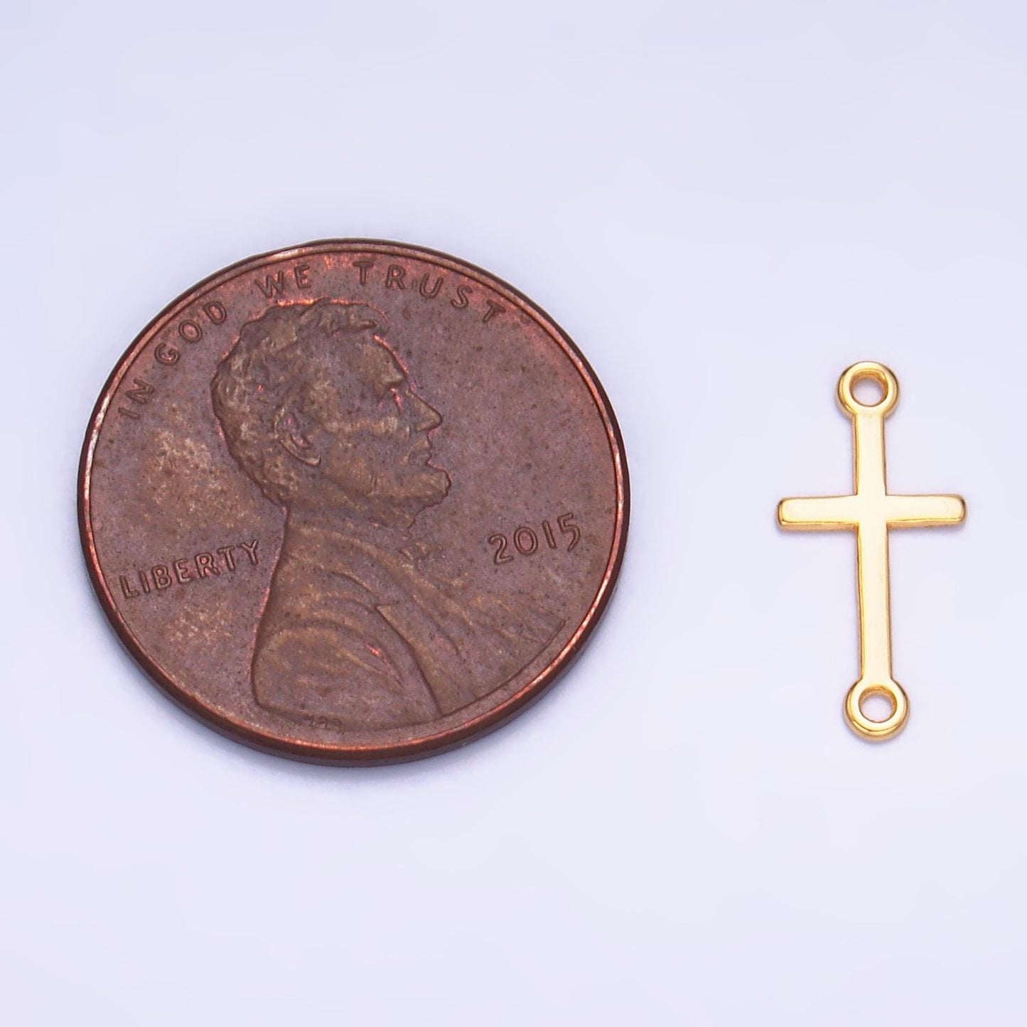 Dainty Sideway Cross Charm s925 Sterling Silver Cross Charm Connector Gold Vermeil Link Connector for Religious Faith Bracelet SL589