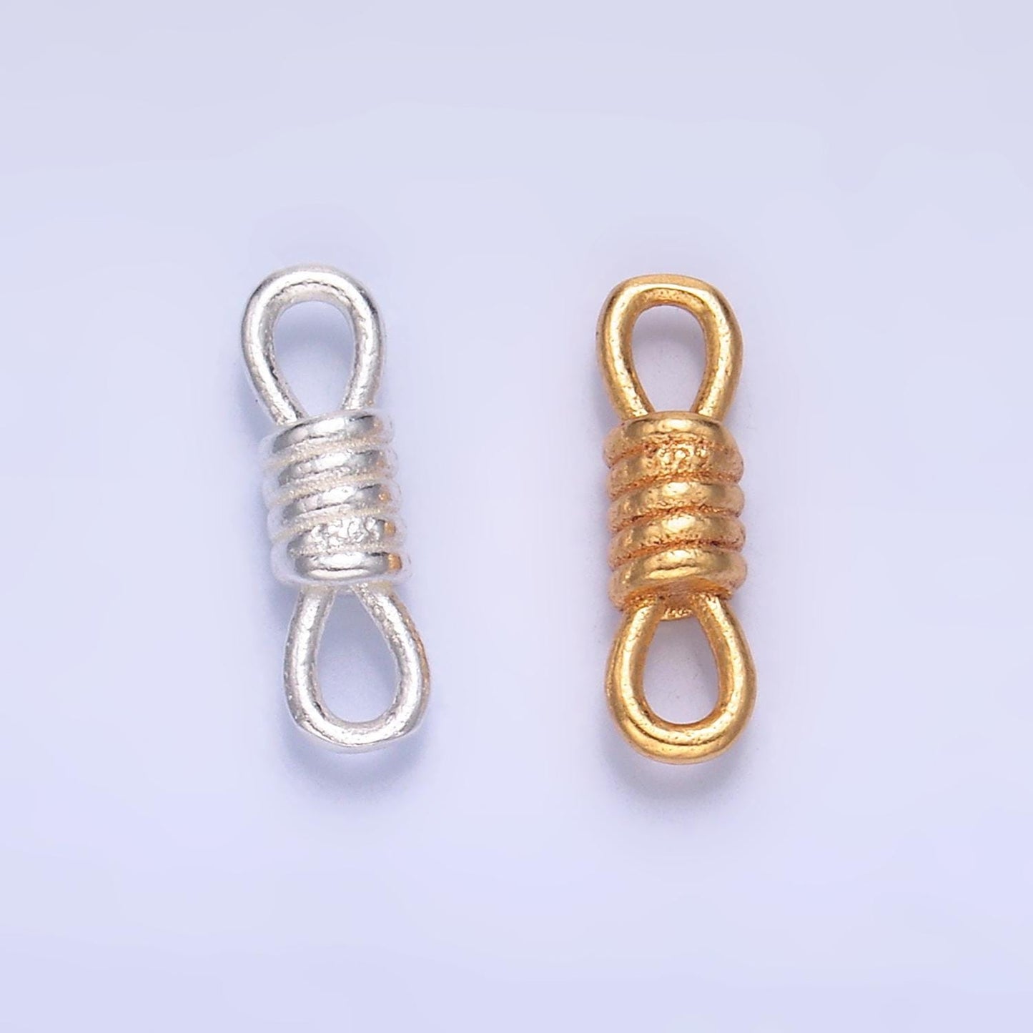 Tiny Dainty Knot Connector Charm Sterling Silver Gold Vermeil Charm Bracelet Necklace Connector Permanent Jewelry SL-563