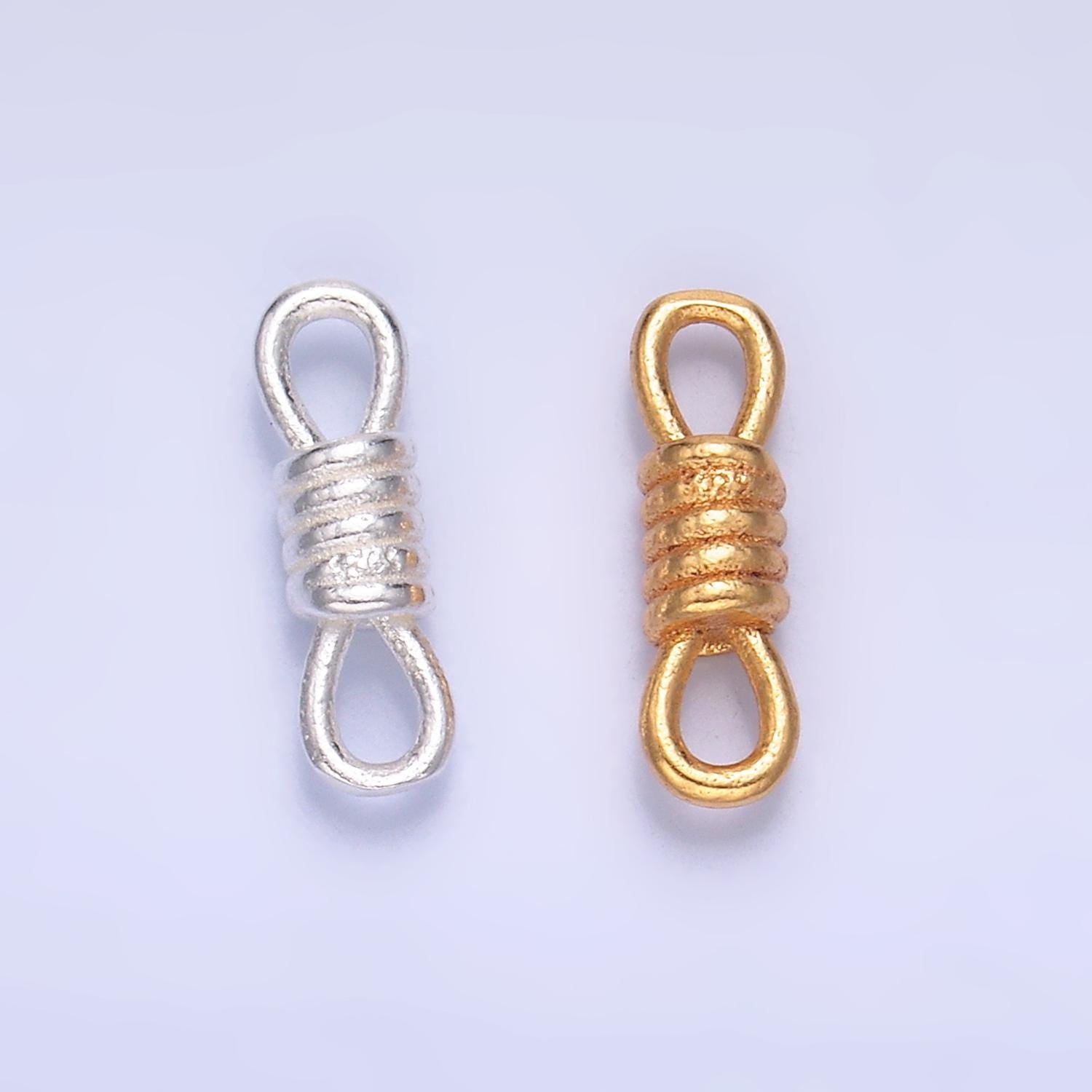 Tiny Dainty Knot Connector Charm Sterling Silver Gold Vermeil Charm Bracelet Necklace Connector Permanent Jewelry SL-563