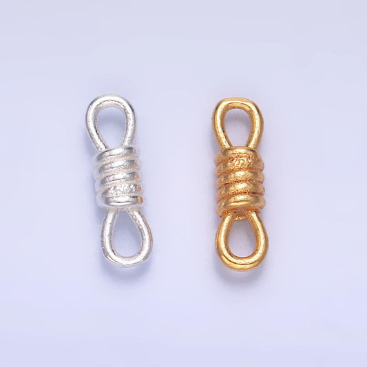 Tiny Dainty Knot Connector Charm Sterling Silver Gold Vermeil Charm Bracelet Necklace Connector Permanent Jewelry SL-563