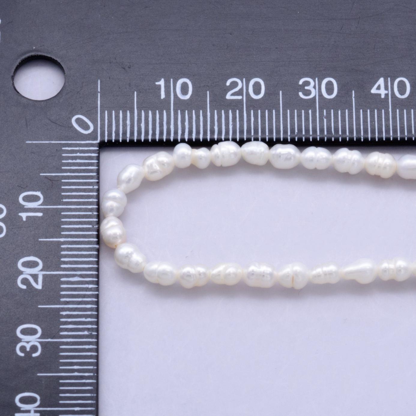 Dainty Gold Filled Freshwater Seed Pearl Necklace 16 inch long for Minimalist Jewelry Making WA2724