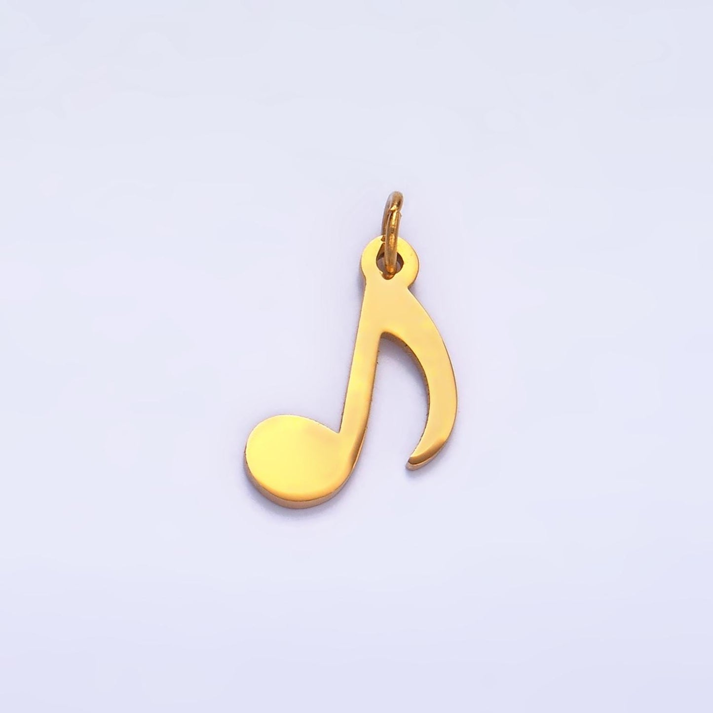 Gold Stainless Steel Dainty Music Note Pendant, Musical Note Charm Music Lovers Gift Jewelry Making Supply Necklace Bracelet P1364