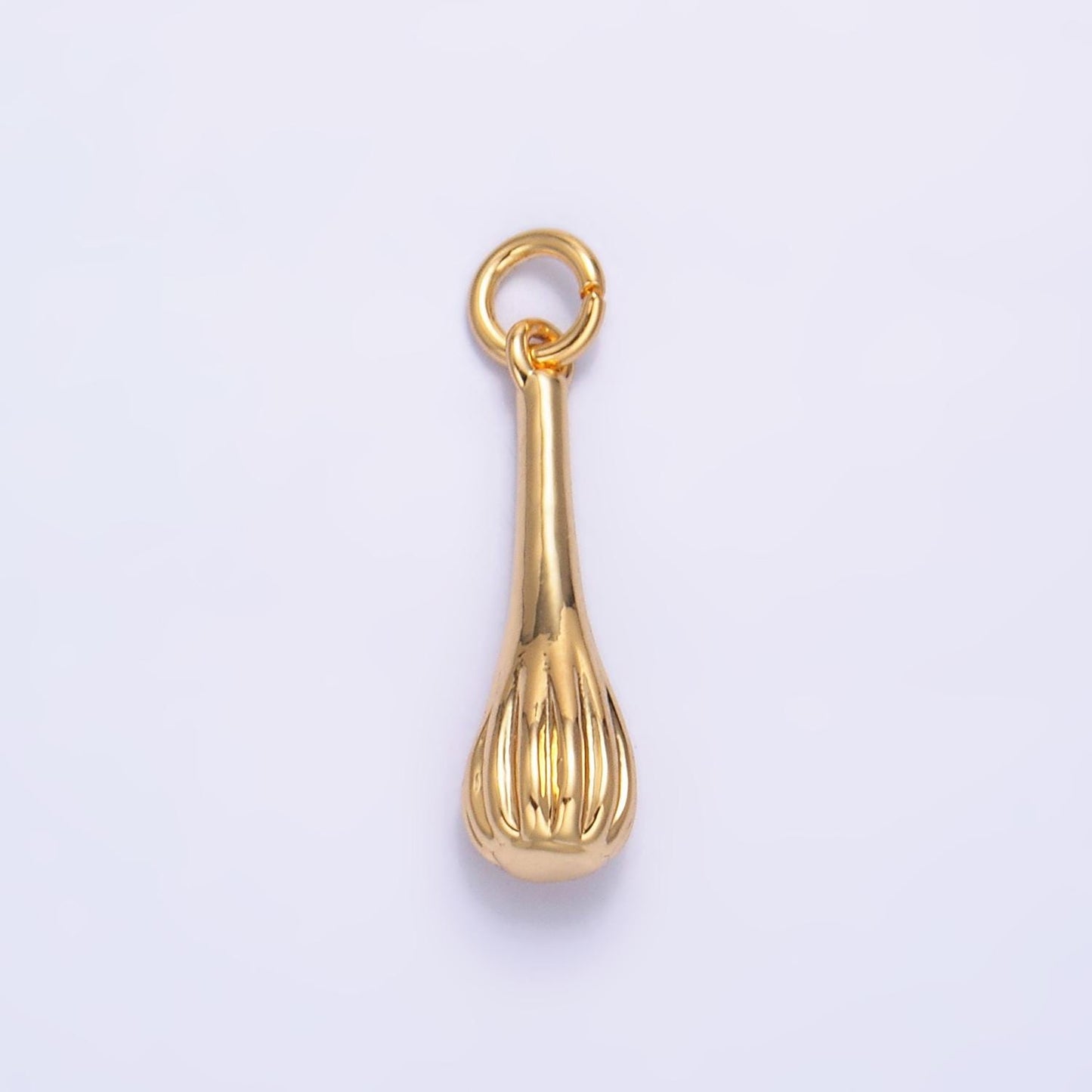 Dainty Gold Baker's Whisk Charm, Kitchen Utensil Charm, Chef Charm, Culinary Charm, Bracelet Necklace Charm, Baking Gift W346