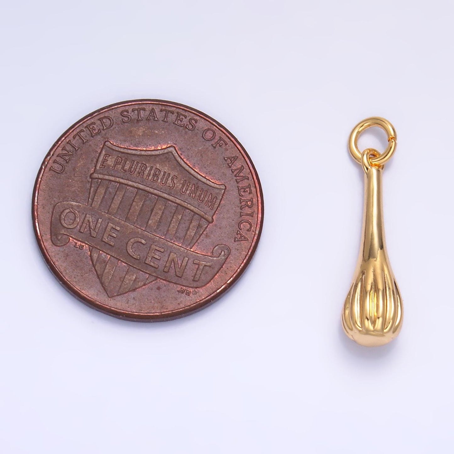 Dainty Gold Baker's Whisk Charm, Kitchen Utensil Charm, Chef Charm, Culinary Charm, Bracelet Necklace Charm, Baking Gift W346