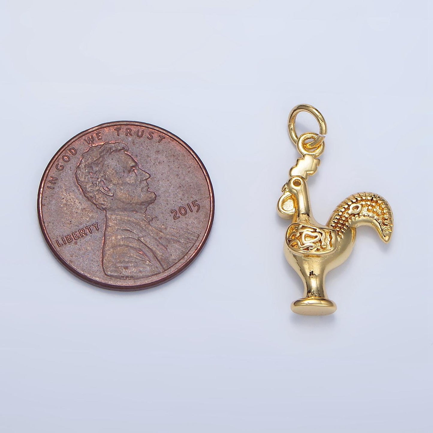 Mini chicken charm pendant rooster charm necklace bracelet earring charms, animal lover kids jewelry gold silver color x864