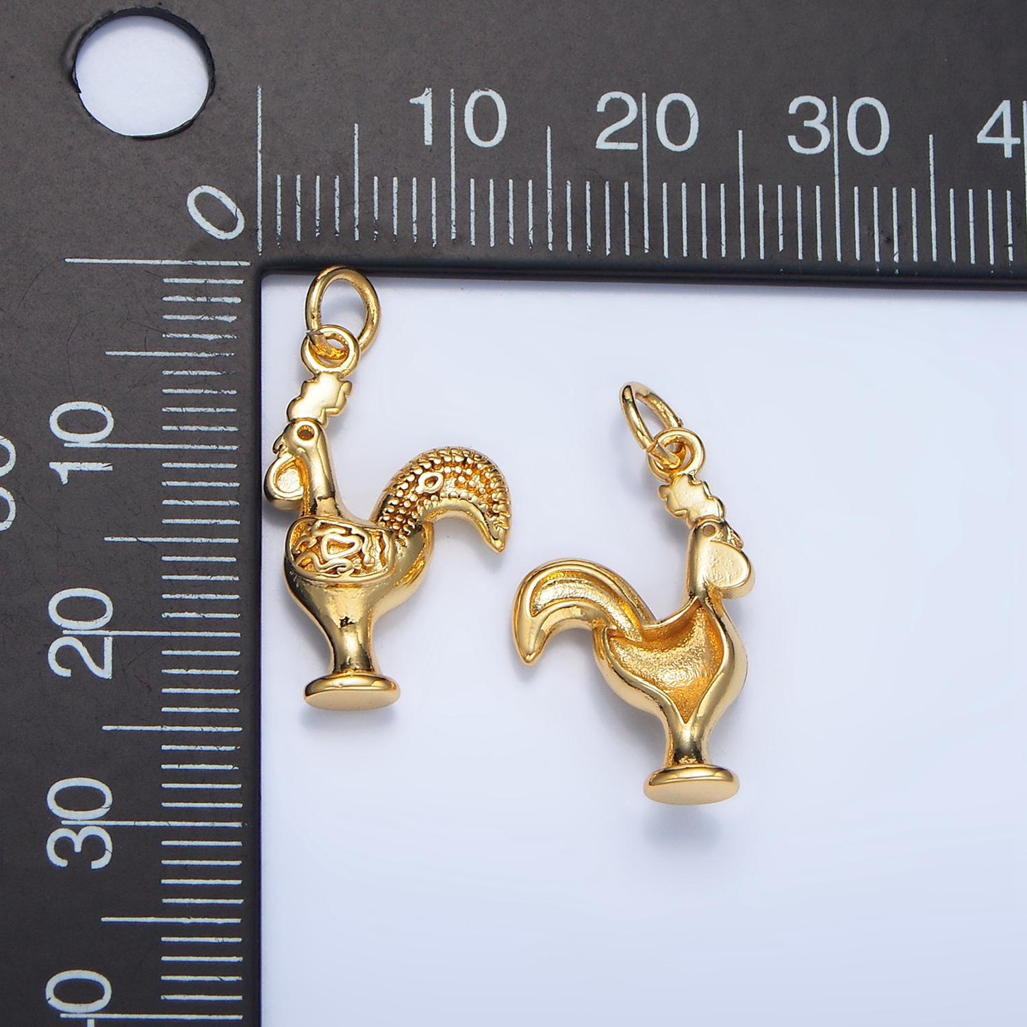 Mini chicken charm pendant rooster charm necklace bracelet earring charms, animal lover kids jewelry gold silver color x864