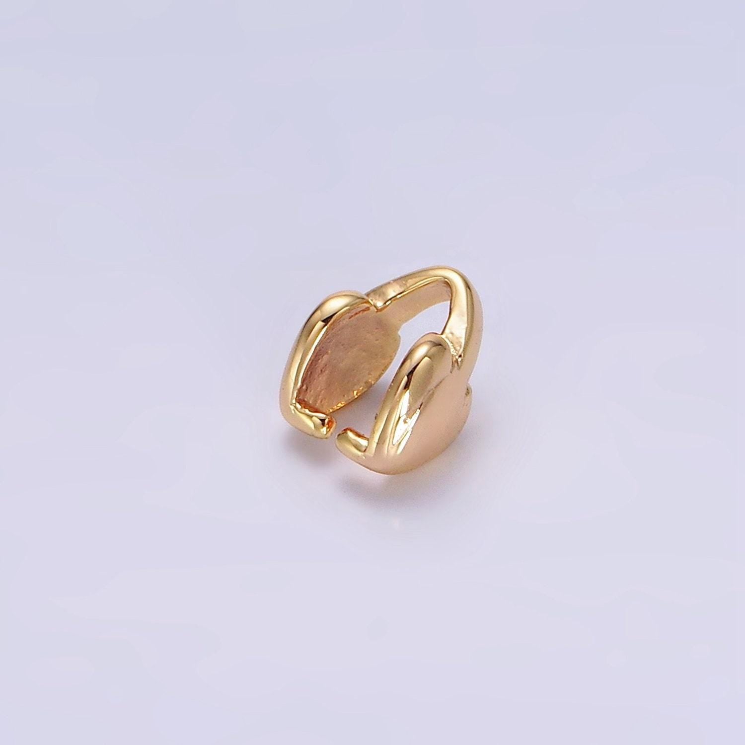 18k gold filled heart bail for pendant jewelry kit supplies for diy jewelry making | z-503