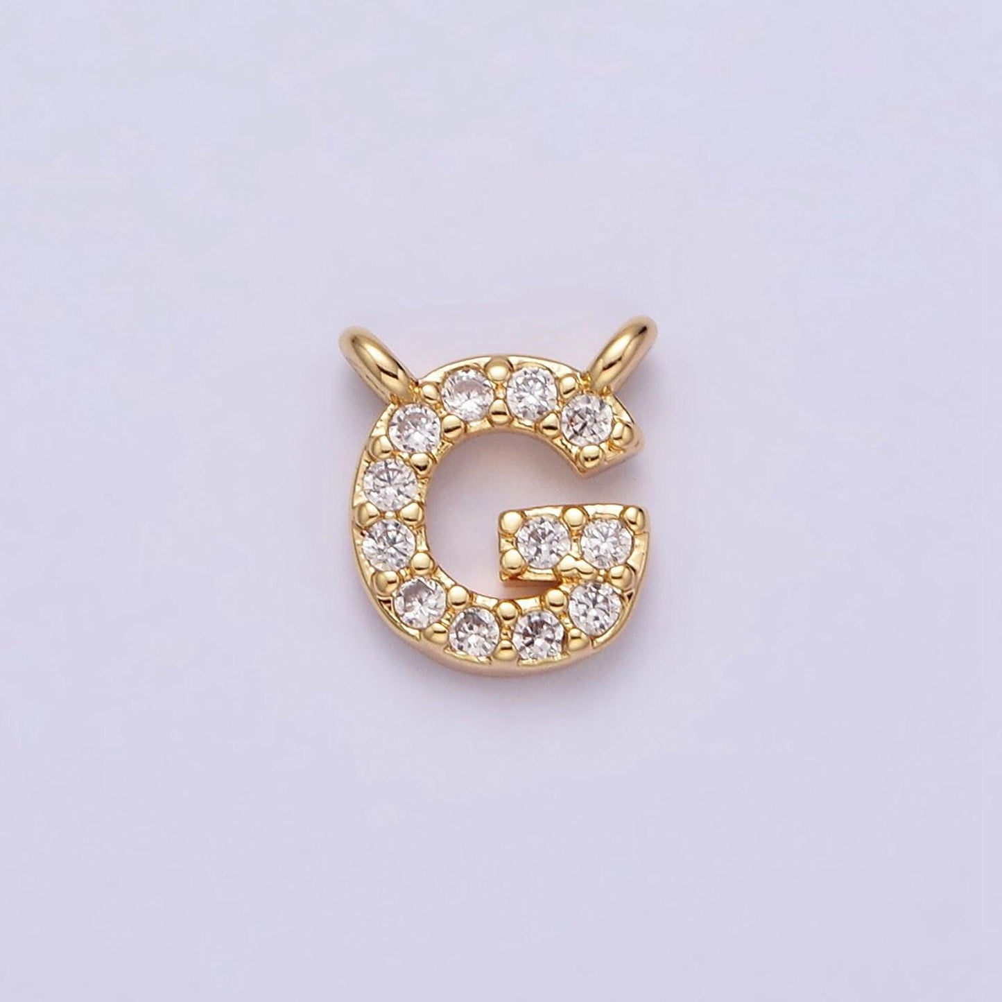 Cubic gold letter charms, personalized charm cz initial bracelet connector, mini pendant charms for necklace alphabet 9x6mm a585-a597
