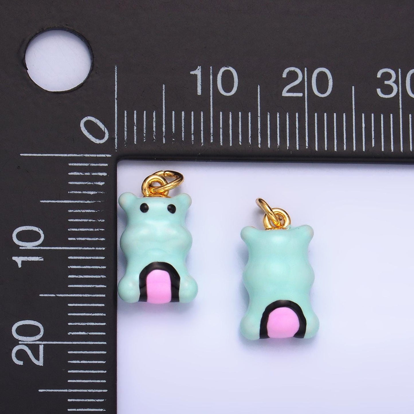 3d Cute Turquoise Monster Charm for Bracelet Necklace Earring Supply W259