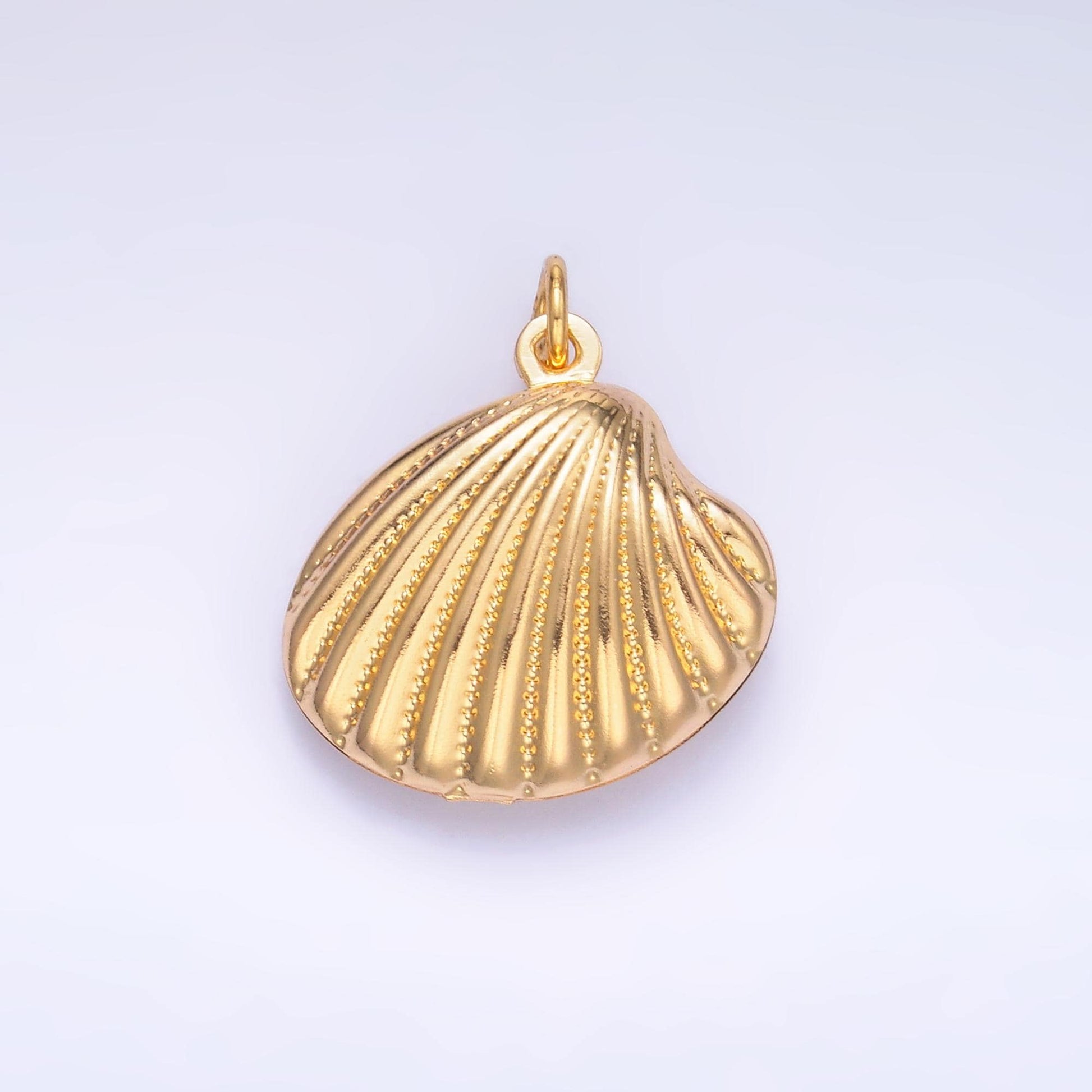 14k gold filled 19.2mm clam shell pendant for diy jewelry bracelet necklace earring charm under the sea inspired | ag-618
