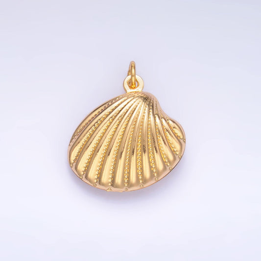 14k gold filled 19.2mm clam shell pendant for diy jewelry bracelet necklace earring charm under the sea inspired | ag-618