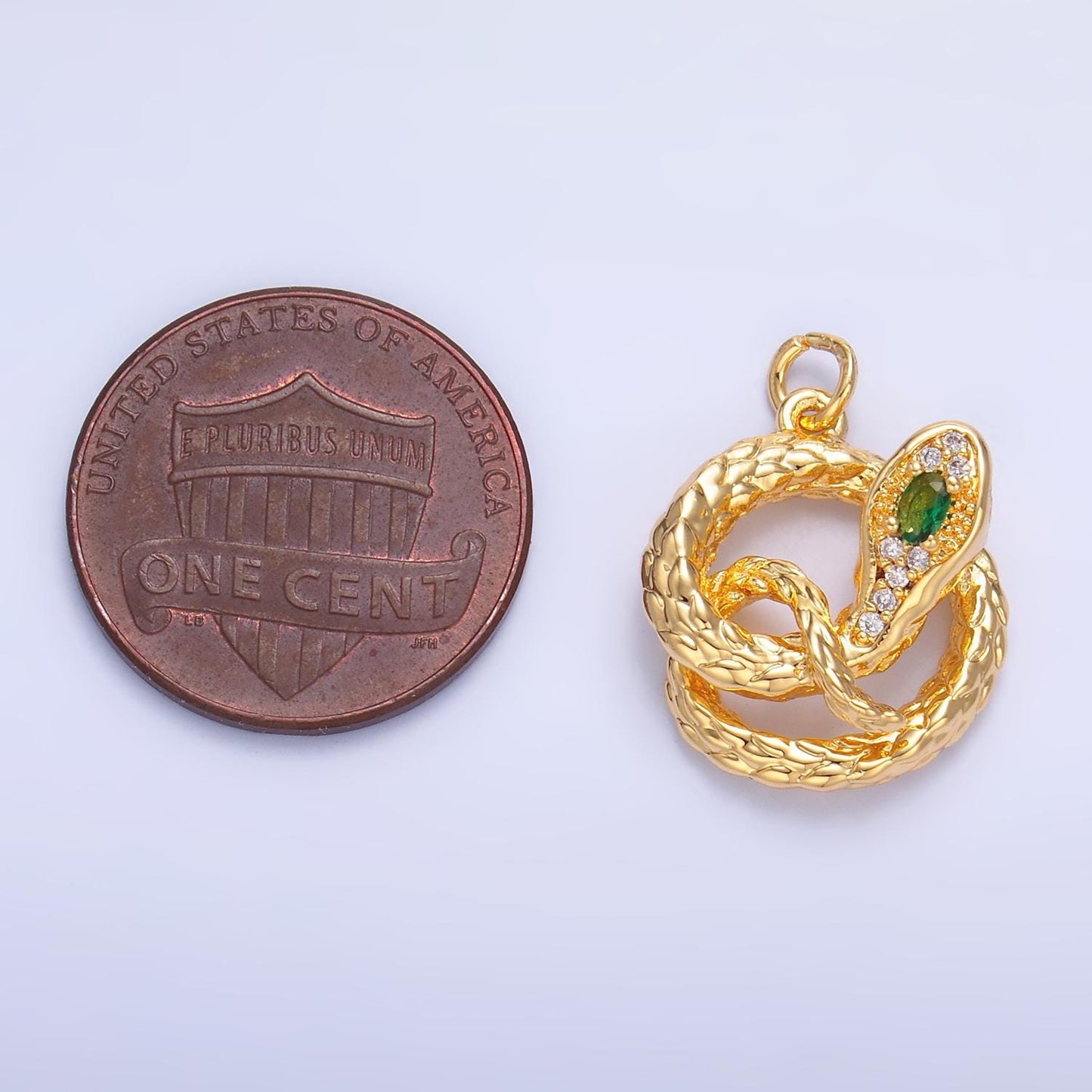 24k Gold Filled Snake Charm Silver Snake Pendant For Serpent Animal Jewelry Dangle Charm W365