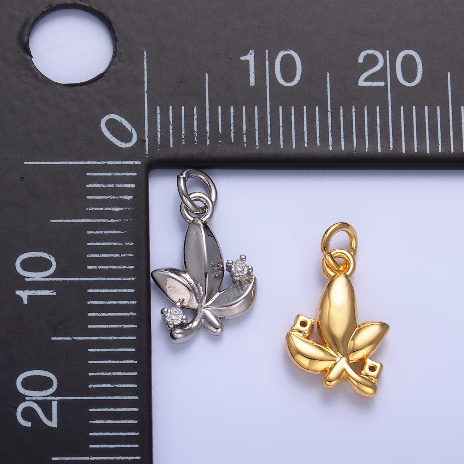Mini Gold Leaf Charms 24K Gold Filled Plants tree Pendant Charm Bracelet Necklace for DIY Jewelry Making Supply W359