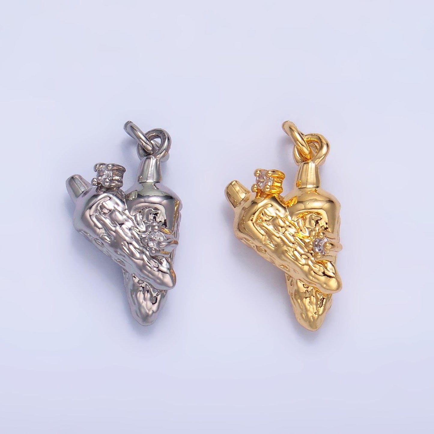 Mini Gold Chili Charms 24K Gold Filled Vegetable Pendant Charm Bracelet Necklace for DIY Jewelry Making Supply W357