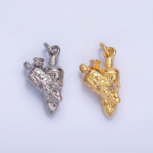 Mini Gold Chili Charms 24K Gold Filled Vegetable Pendant Charm Bracelet Necklace for DIY Jewelry Making Supply W357