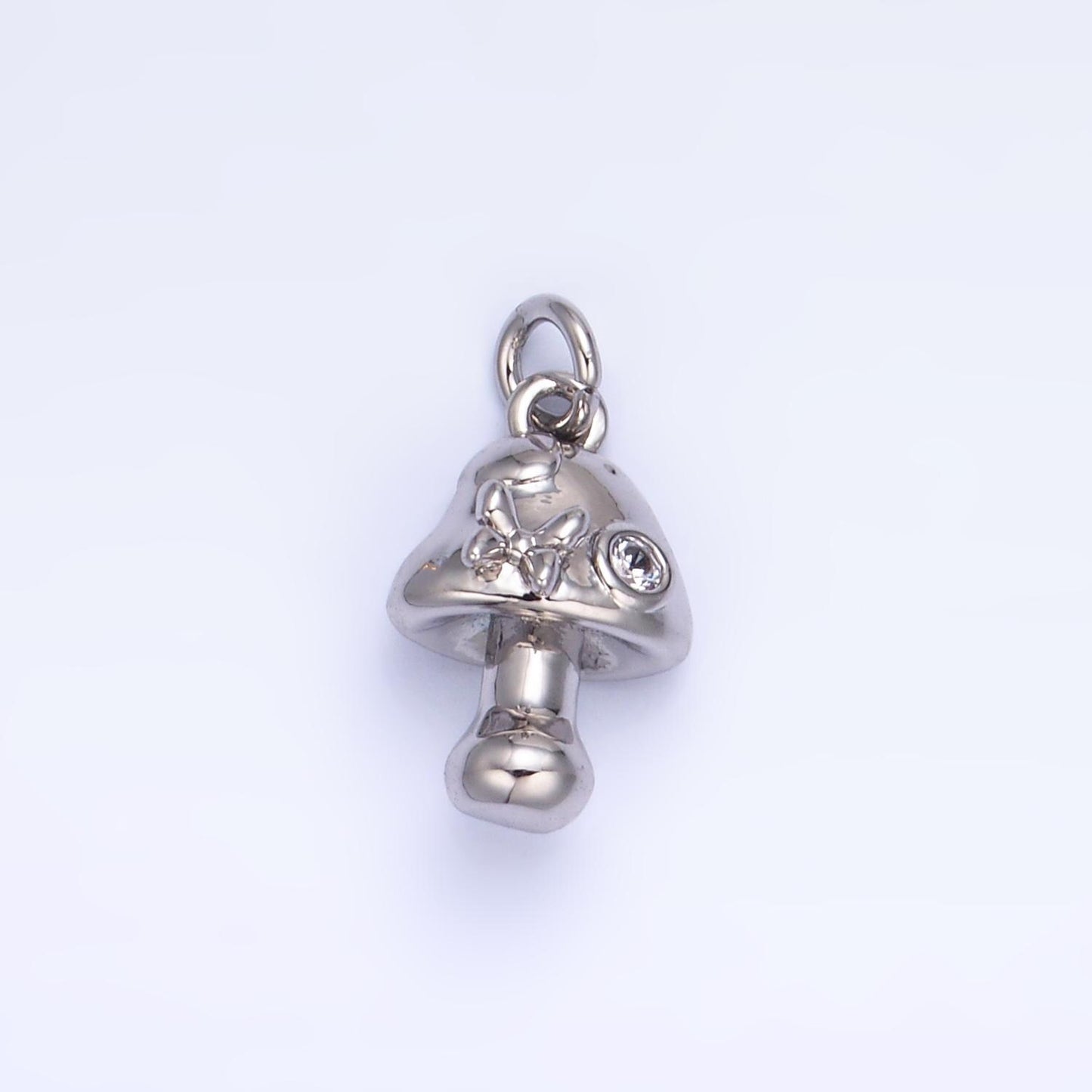 Mini Silver Mushroom Charms 24K Gold Filled Shroomie Pendant Charm Bracelet Necklace for DIY Jewelry Making Supply W354