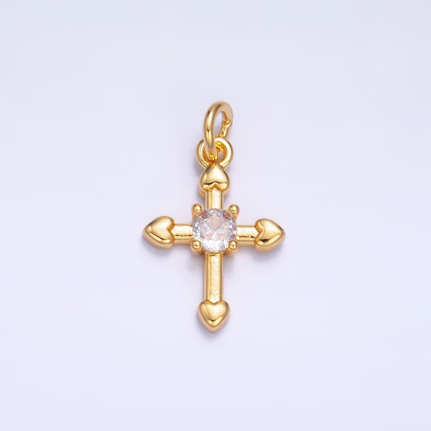 Mini Silver Cross Charms 24K Gold Filled Cross Religious Pendant Charm Bracelet Necklace for DIY Jewelry Making Supply W377