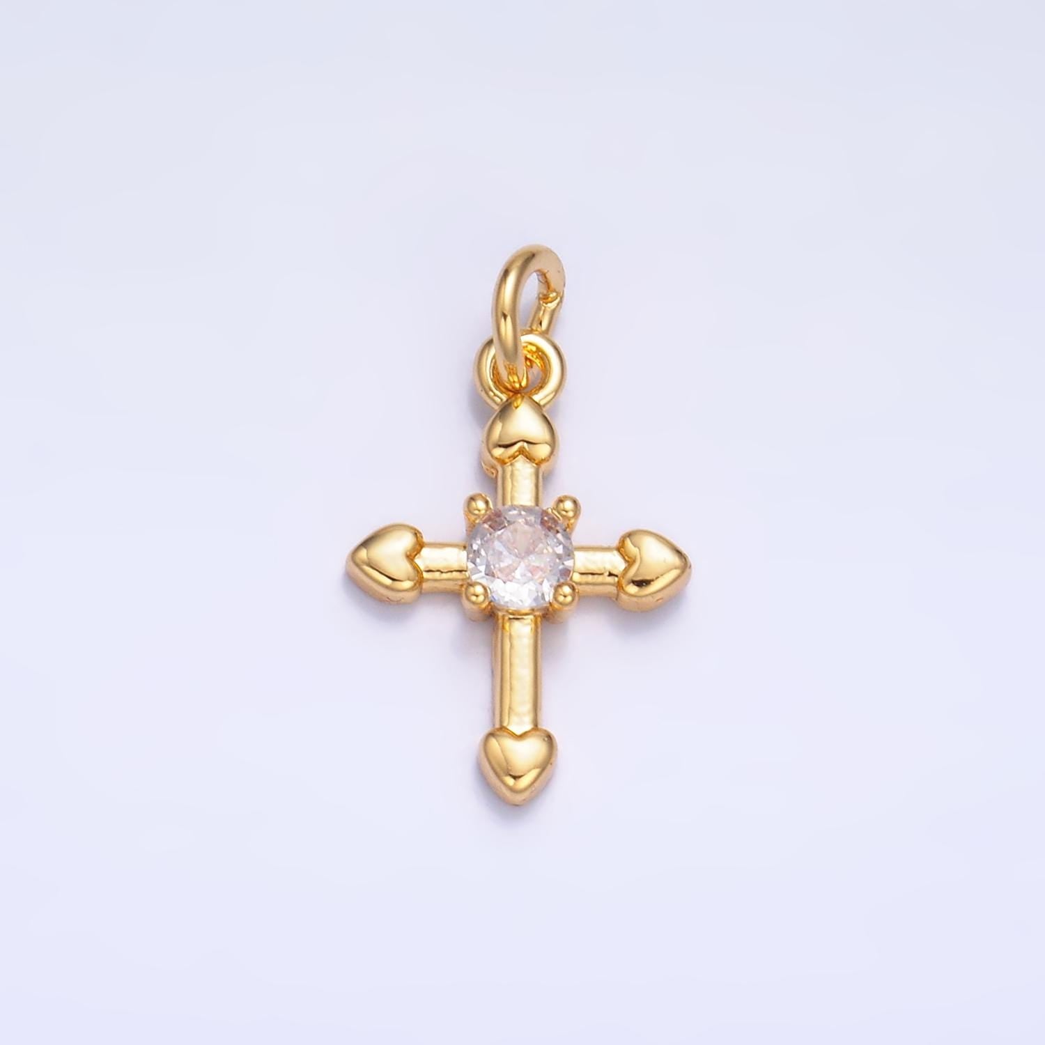 Mini Silver Cross Charms 24K Gold Filled Cross Religious Pendant Charm Bracelet Necklace for DIY Jewelry Making Supply W377