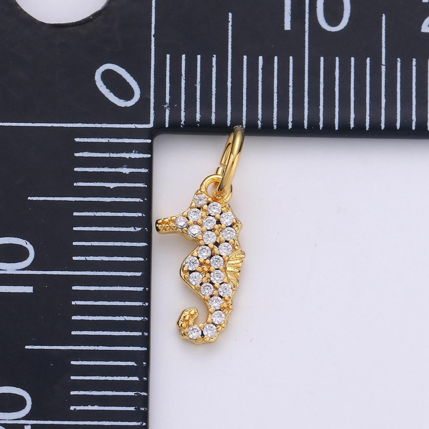 Seahorse 24K Gold Filled Tiny Charms, Gold Filled Seahorse Charm, Gold Seahorse, Silver Sea horse charm Under the sea Jewelry Inspired D-698
