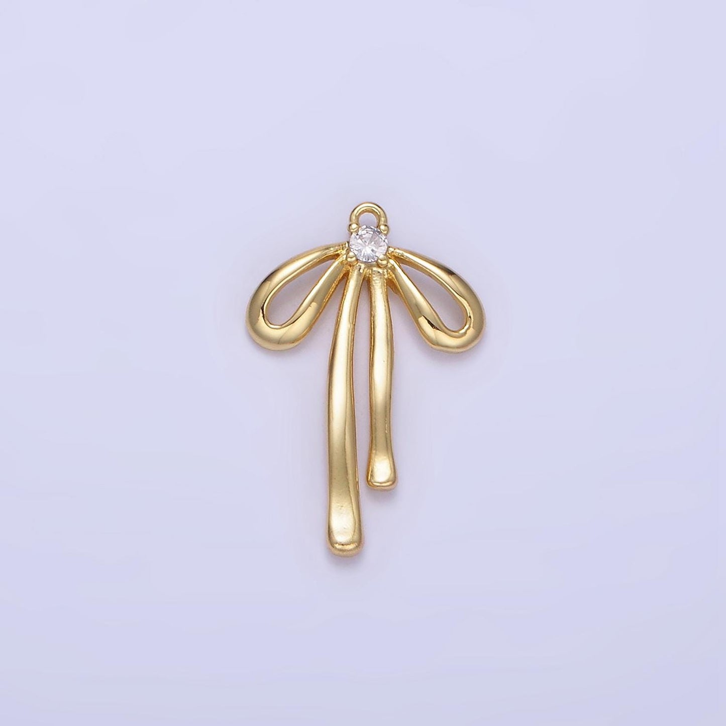 Mini gold bow charms dainty bowknot pendants for bracelet charm necklace charm supply w-623