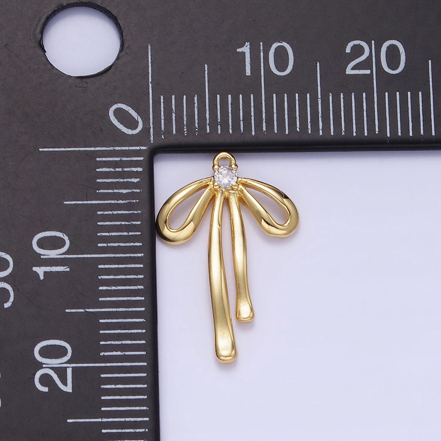 Mini gold bow charms dainty bowknot pendants for bracelet charm necklace charm supply w-623