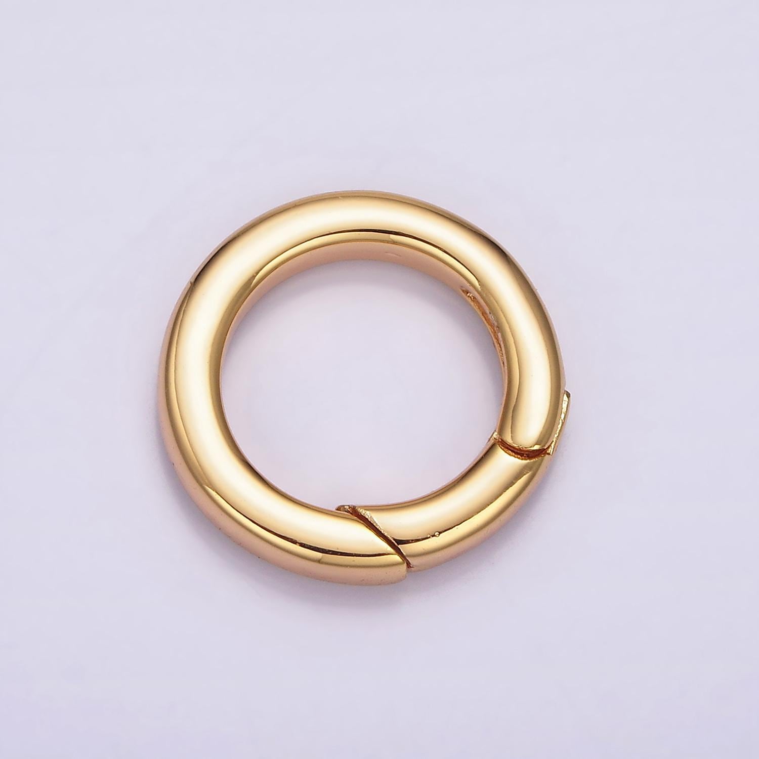 18k gold filled push gate ring charm holder bail for charm jewelry kit supplies for diy jewelry making | z492 - z497