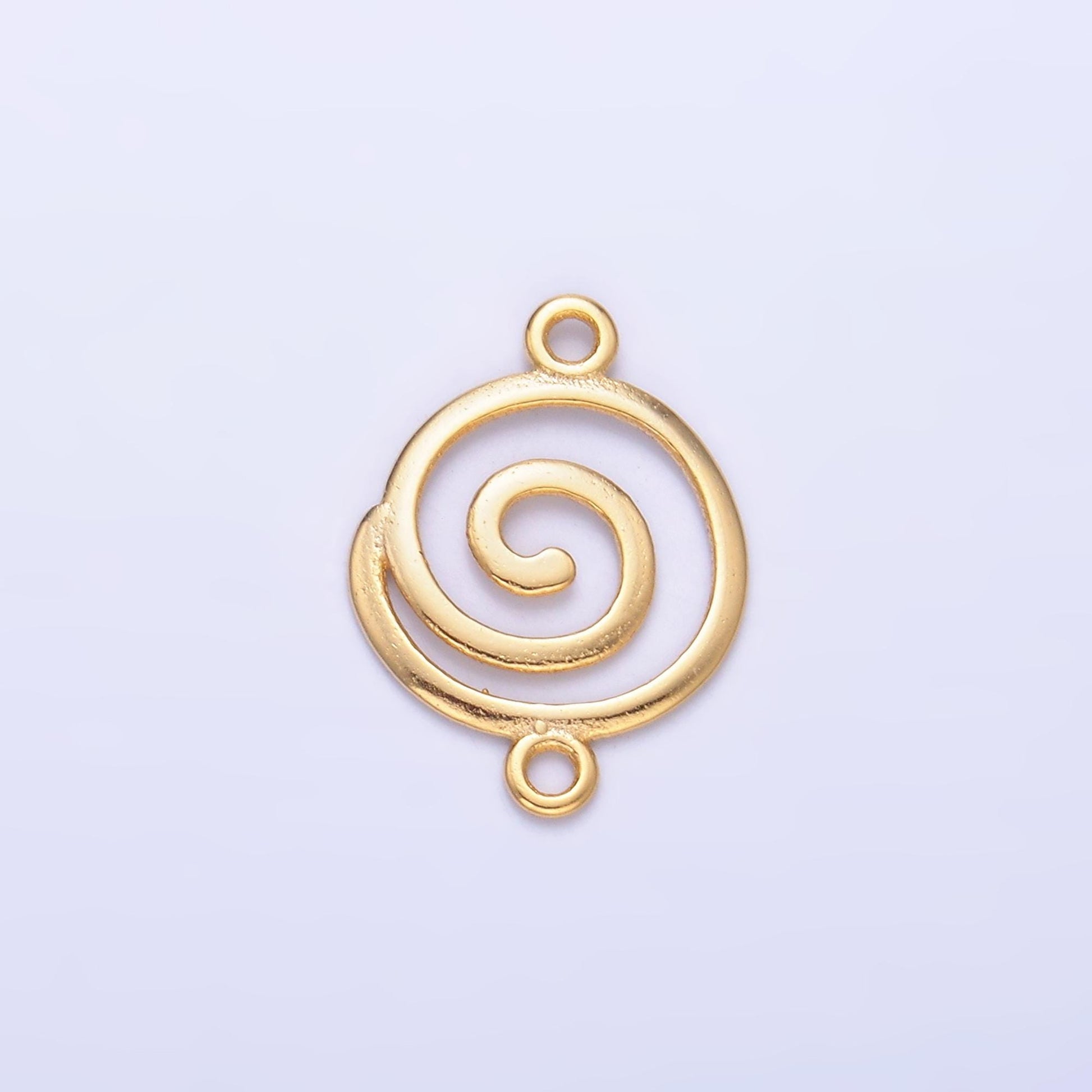 Mini Silver Swirl Twist Charm Connector s925 Sterling Hypnotist Link Connector for Bracelet Necklace Supply for Permanent Jewelry SL593