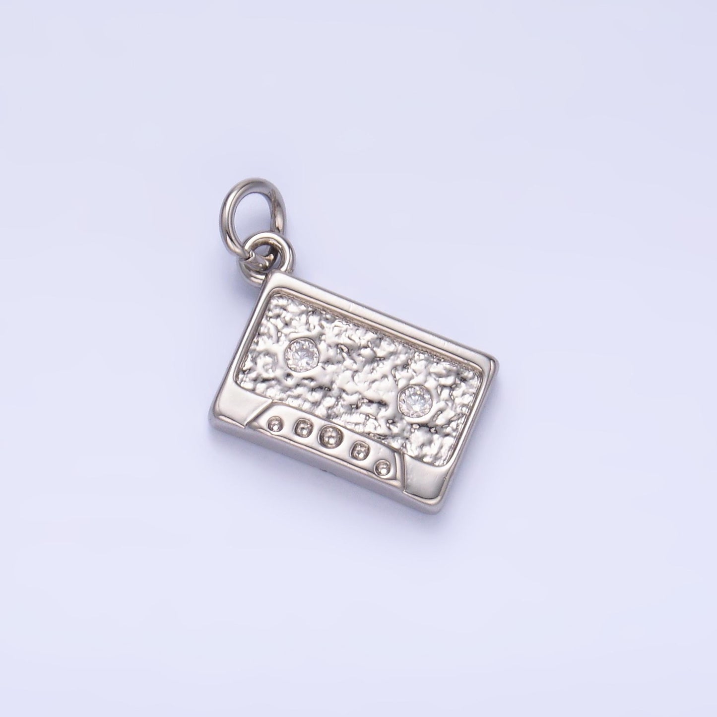 Silver Cassette Tape charm pendant retro boombox charm necklace gift idea gold charm for bracelet necklace W415