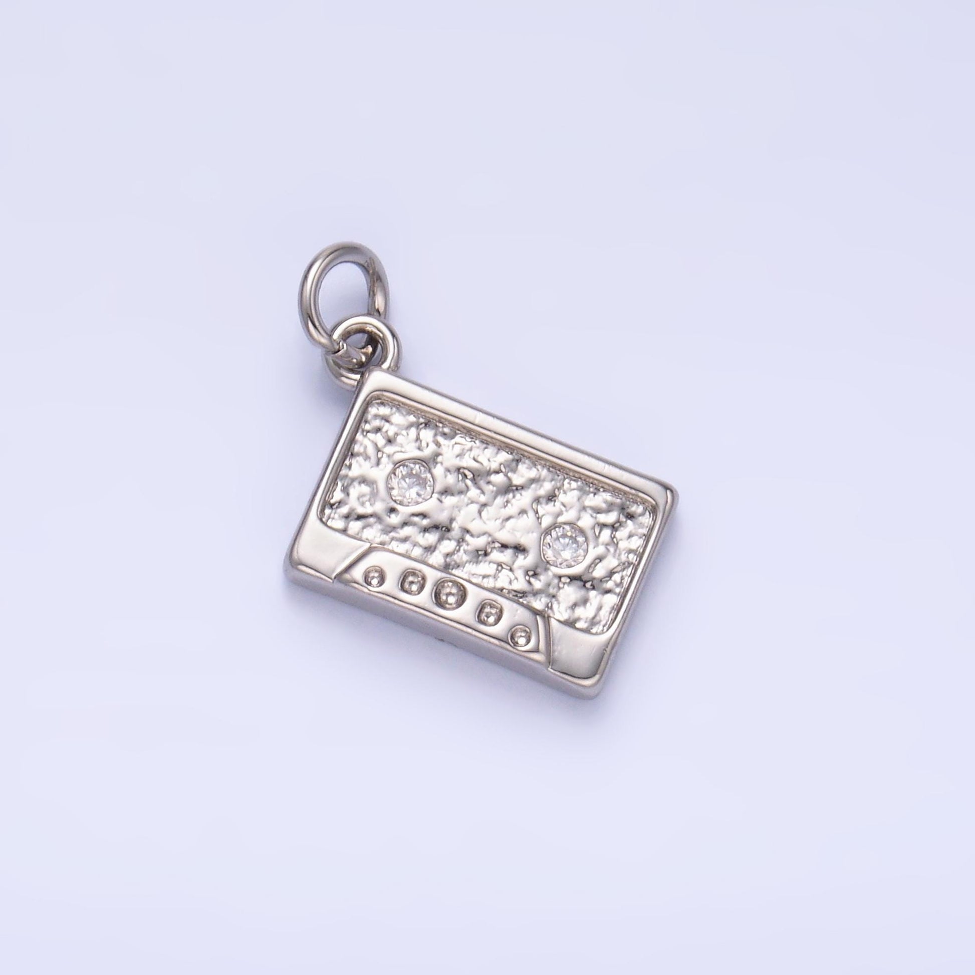 Silver Cassette Tape charm pendant retro boombox charm necklace gift idea gold charm for bracelet necklace W415