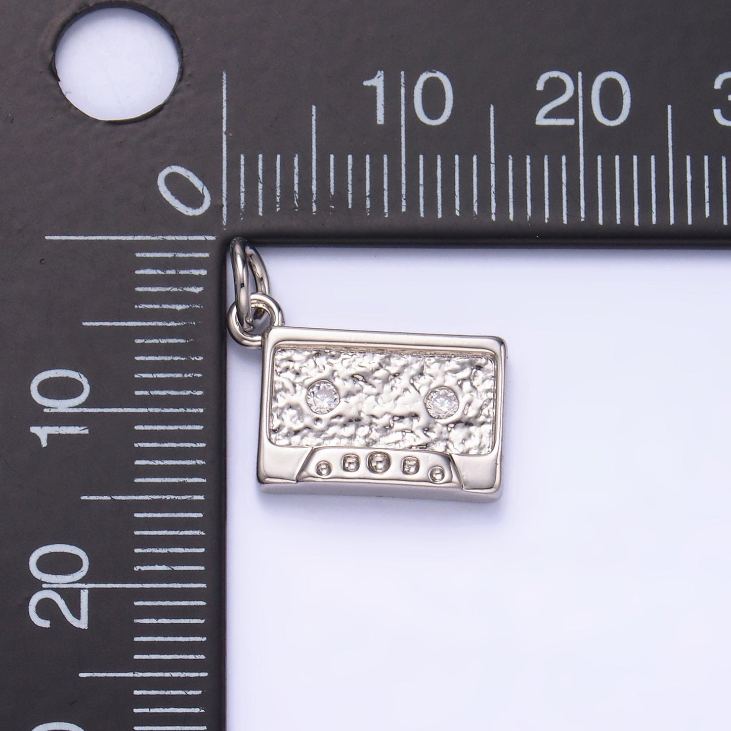 Silver Cassette Tape charm pendant retro boombox charm necklace gift idea gold charm for bracelet necklace W415