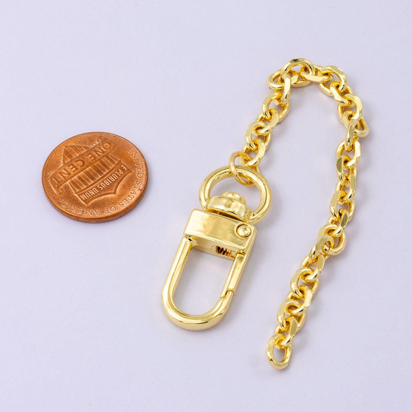 Chunky 24k Gold Filled Cable chain 5 inch for Bag Charm Supply DIY Supply for Purse Charm Jewelry Making WA-2746