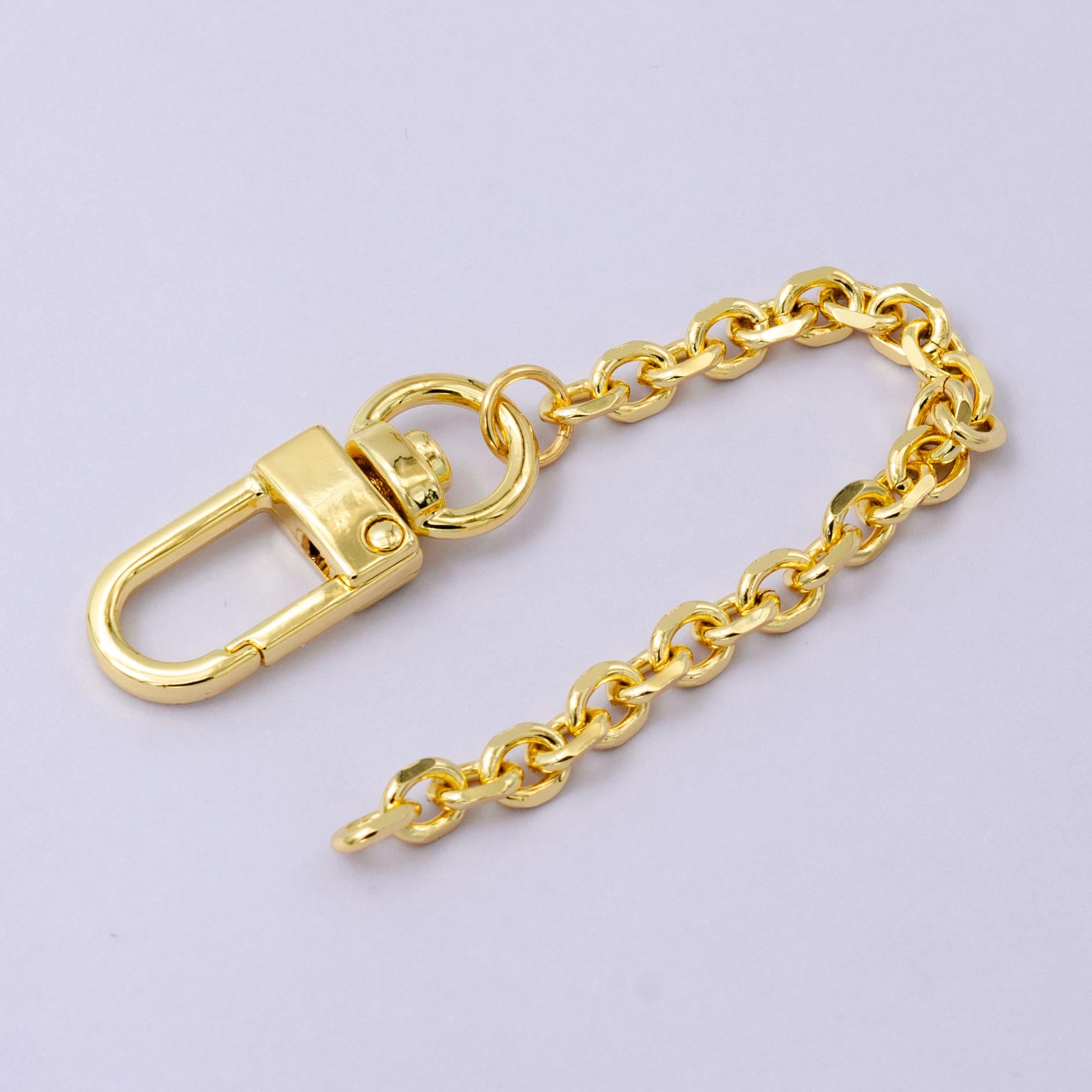 Chunky 24k Gold Filled Cable chain 5 inch for Bag Charm Supply DIY Supply for Purse Charm Jewelry Making WA-2746